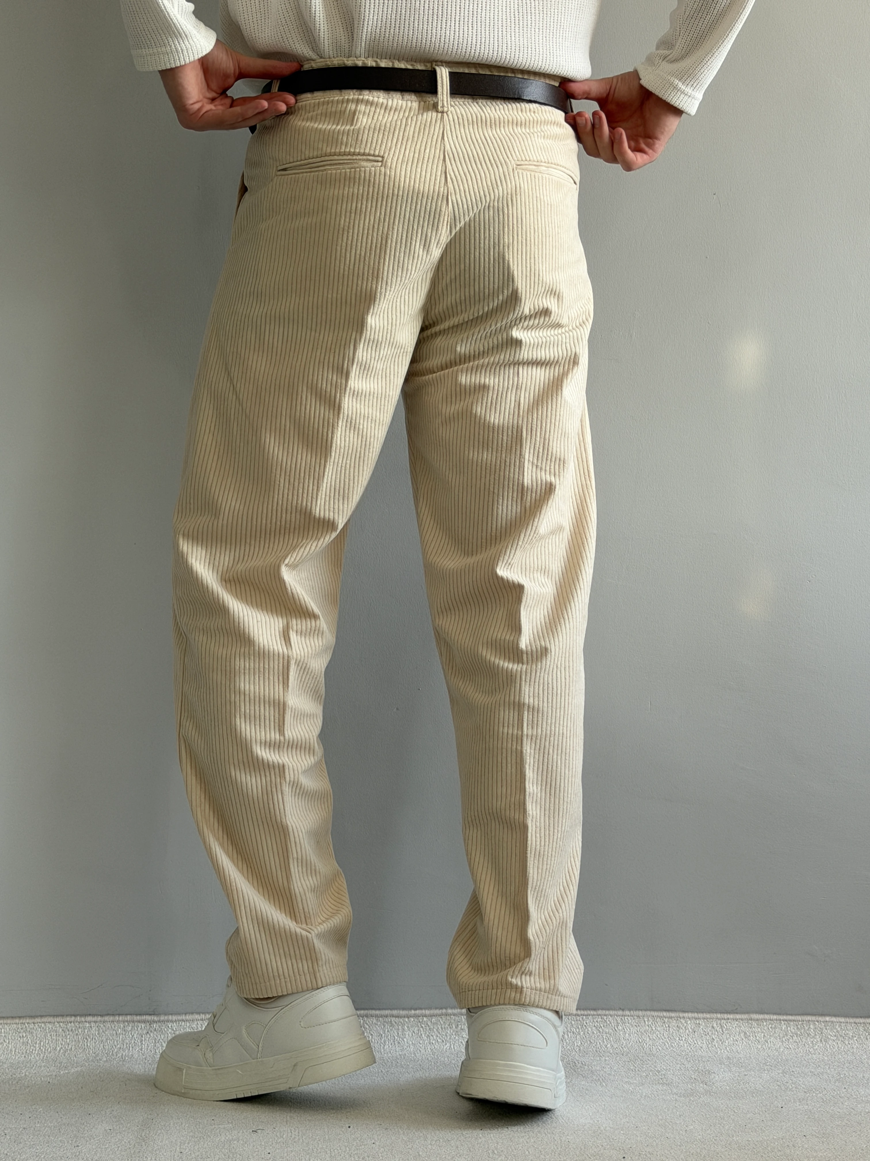 Prime Old Money Baggy Kalıp Kadife Pantolon - P111