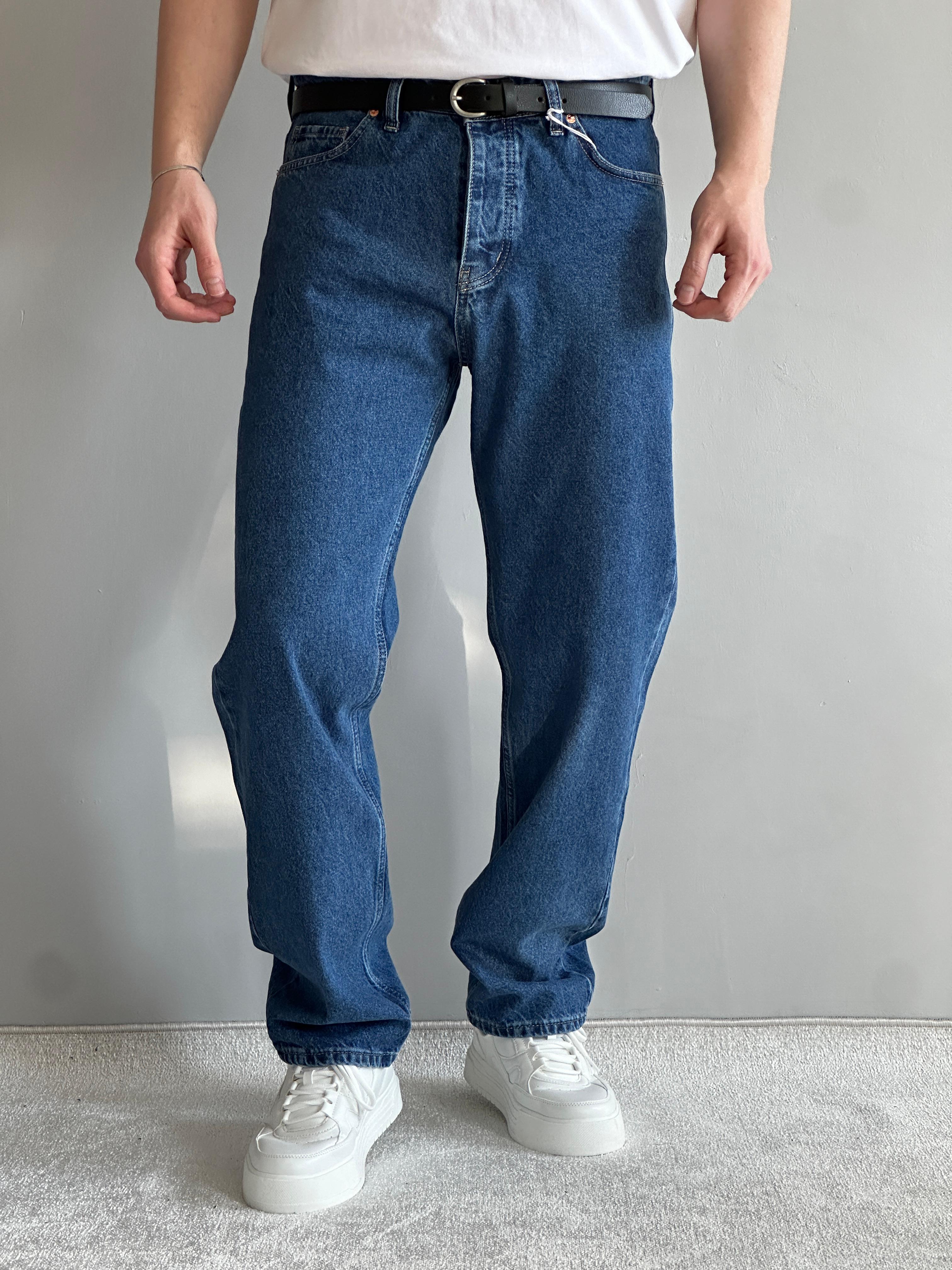 Erkek Prime Baggy Kalıp Kot Pantolon Jeans - Koyu Mavi