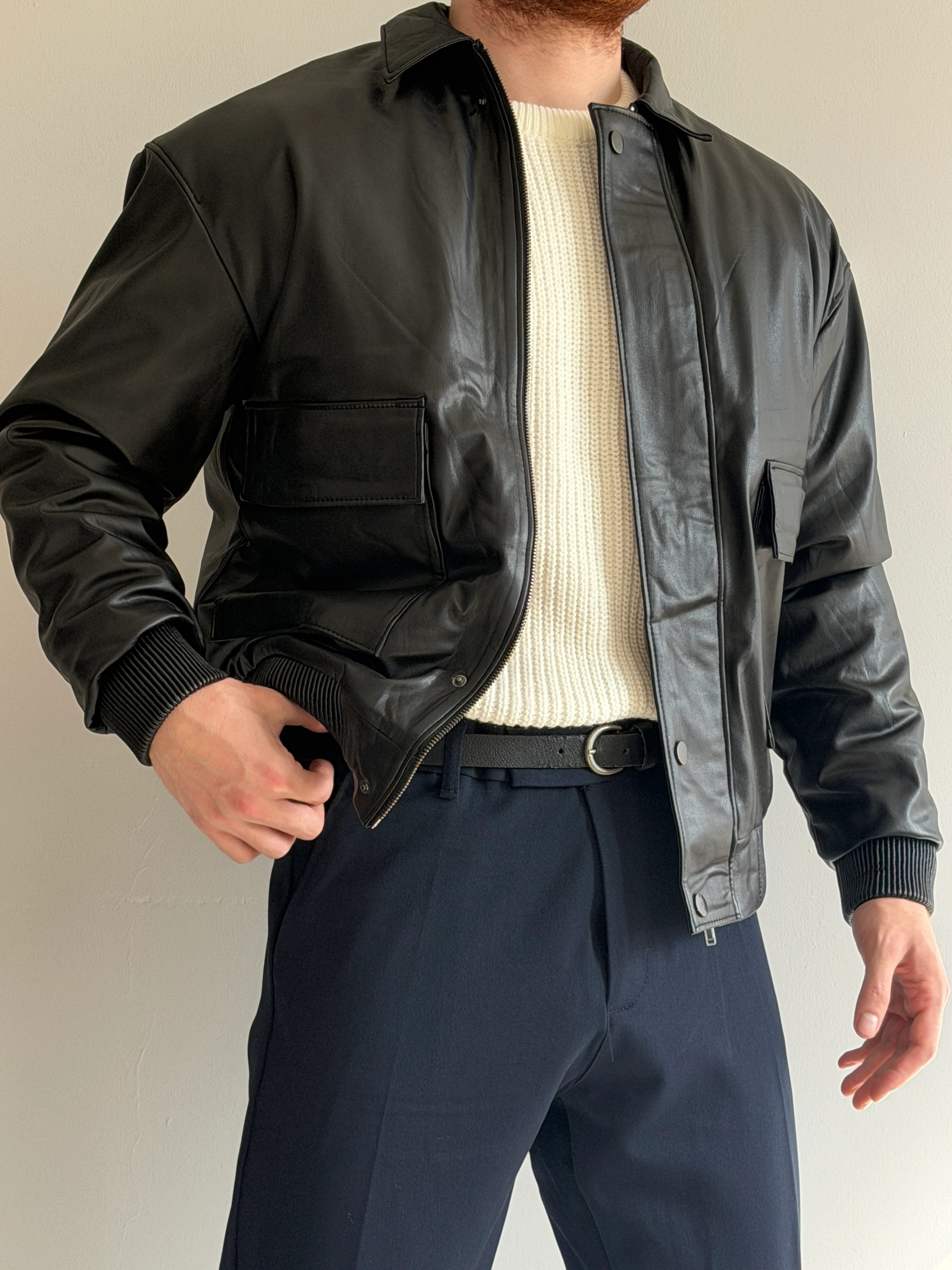 Prime Old Money Elite Yüksek Gramajlı %100 İşçilikli Deri Ceket - P166