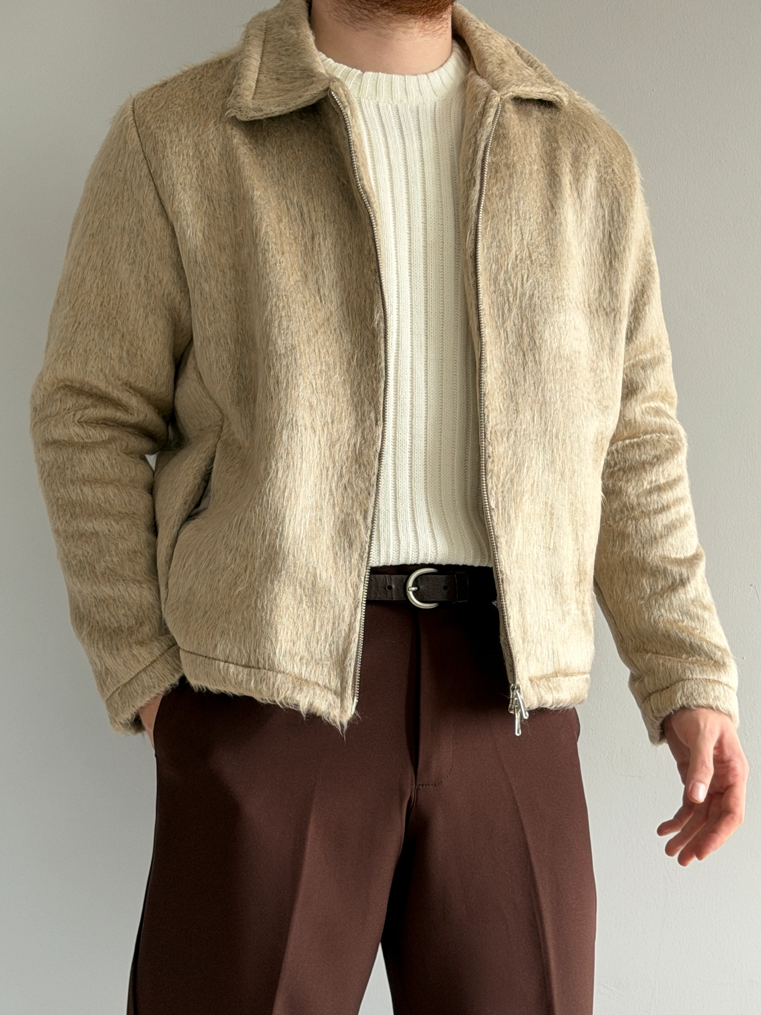 Prime Old Money Yün Detaylı Rahat Kalıp Ceket -P185