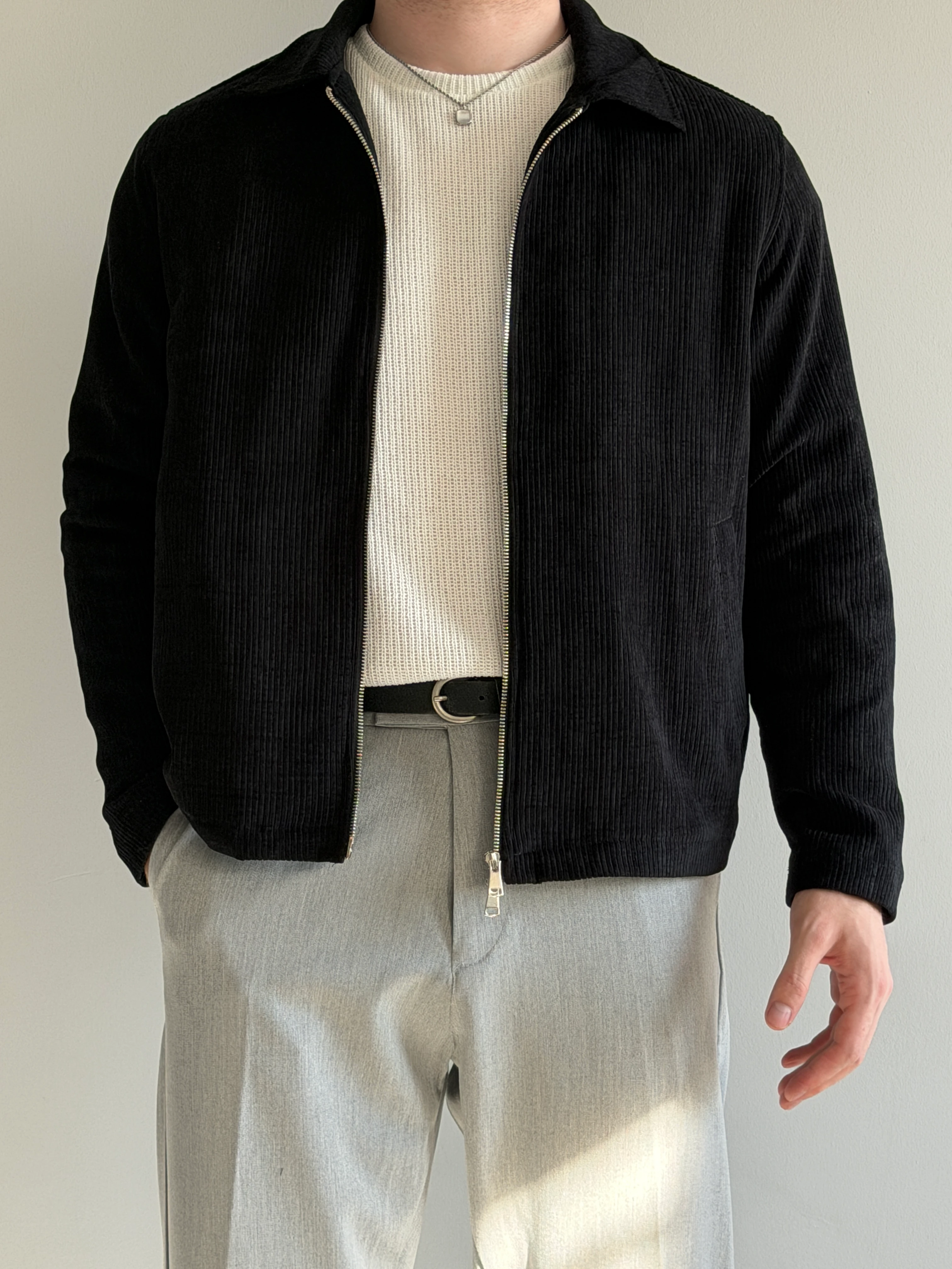 Prime Old Money Premium Fitilli Ceket - P169 - Siyah