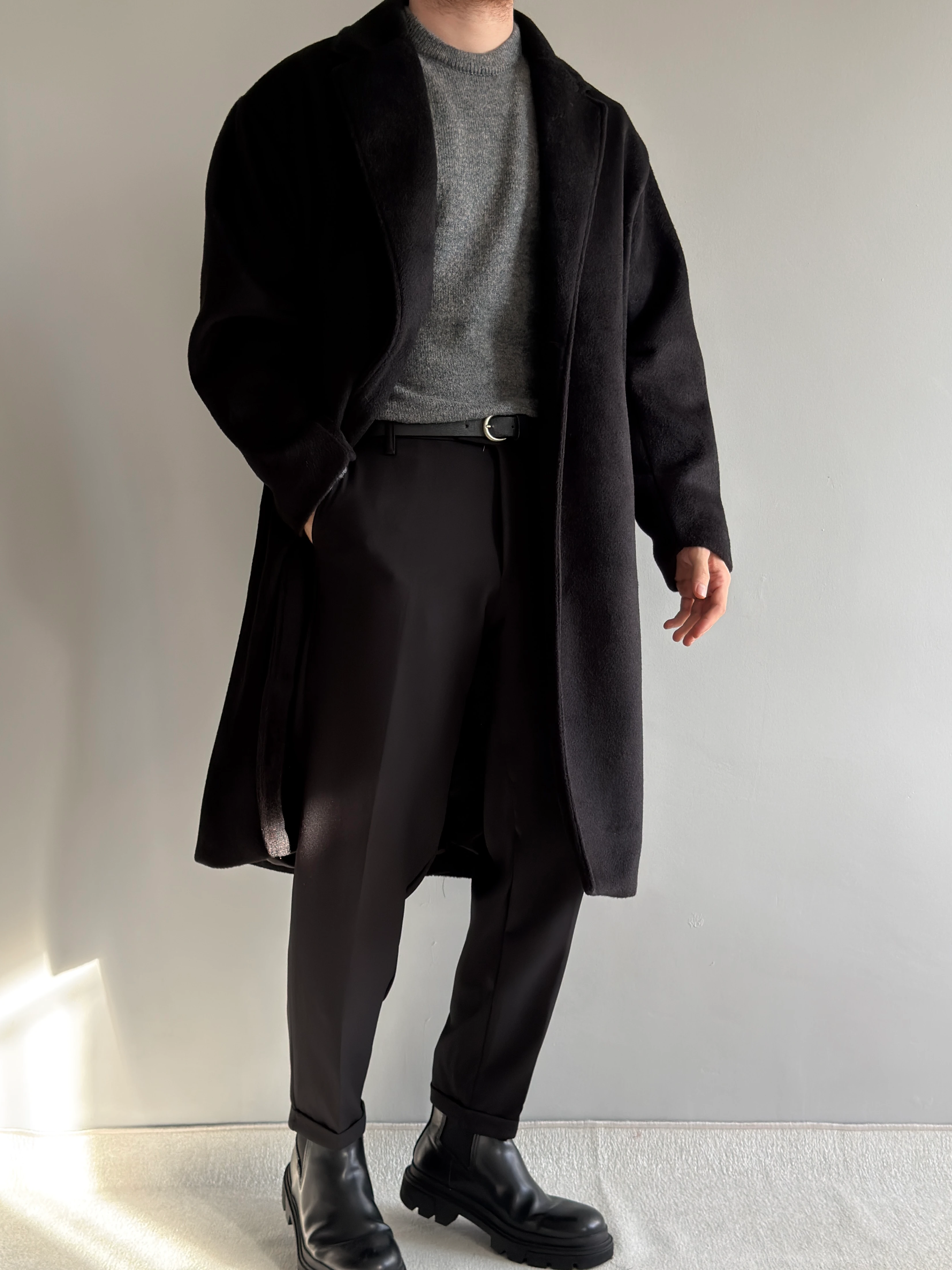 Prime Old Money Exlusive Oversize Kalıp Kaban - P183 - Siyah