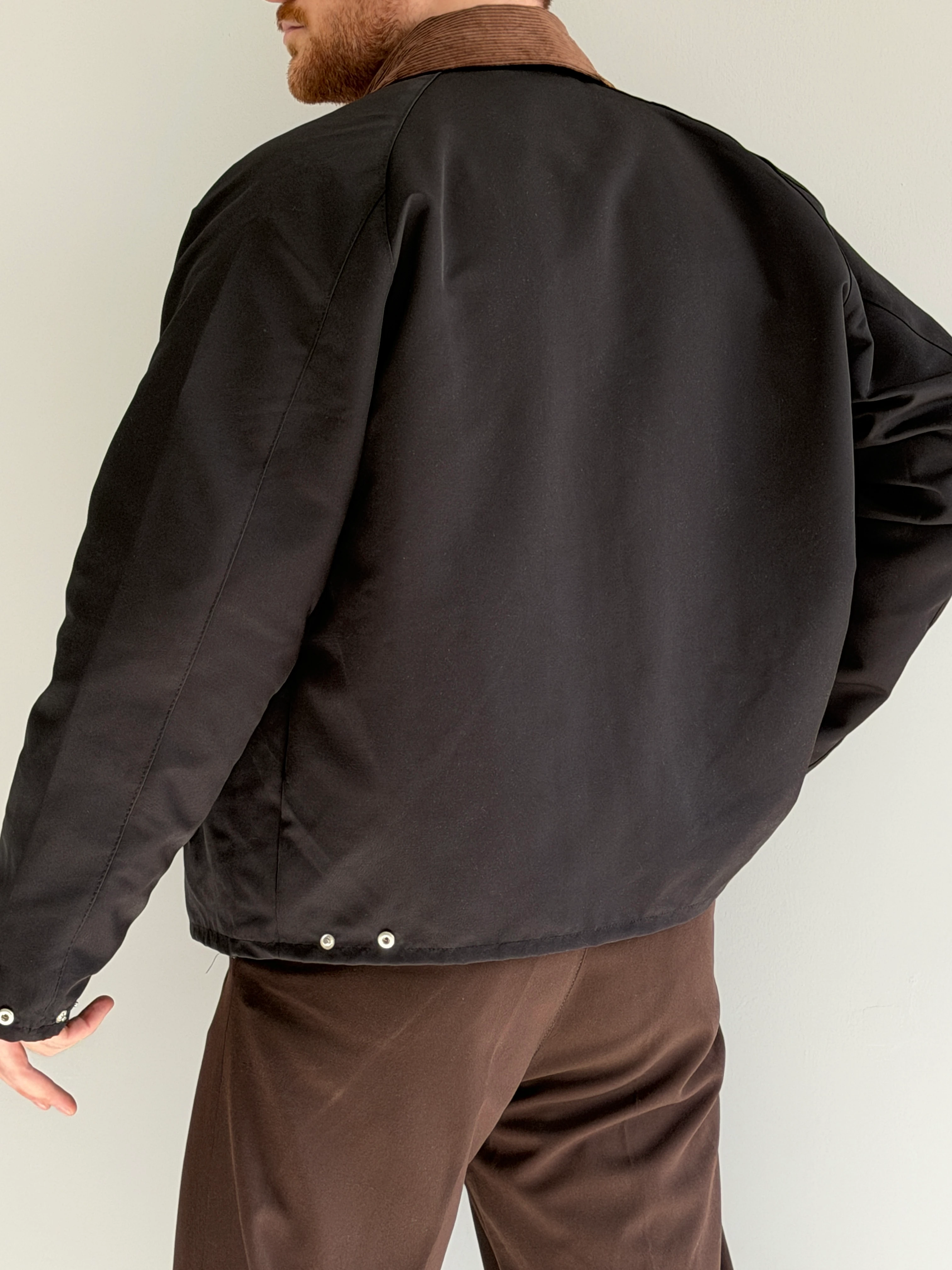 Prime Old Money Su Geçirmez Mebran Kumaş Yaka Detaylı Oversize Mont - P177