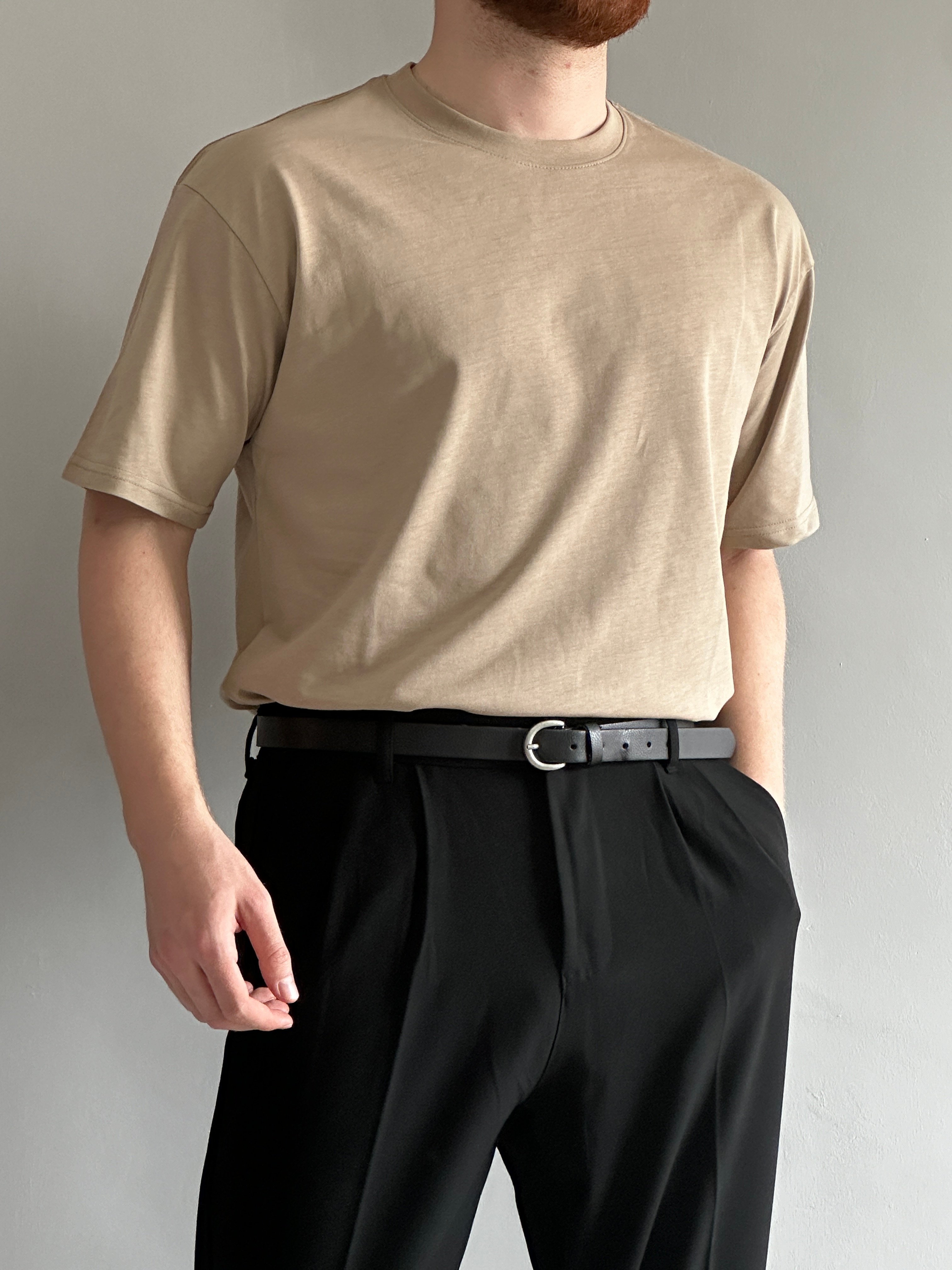 Erkek Prime Kaliteli Kumaş Oversize %100 Pamuk T-Shirt