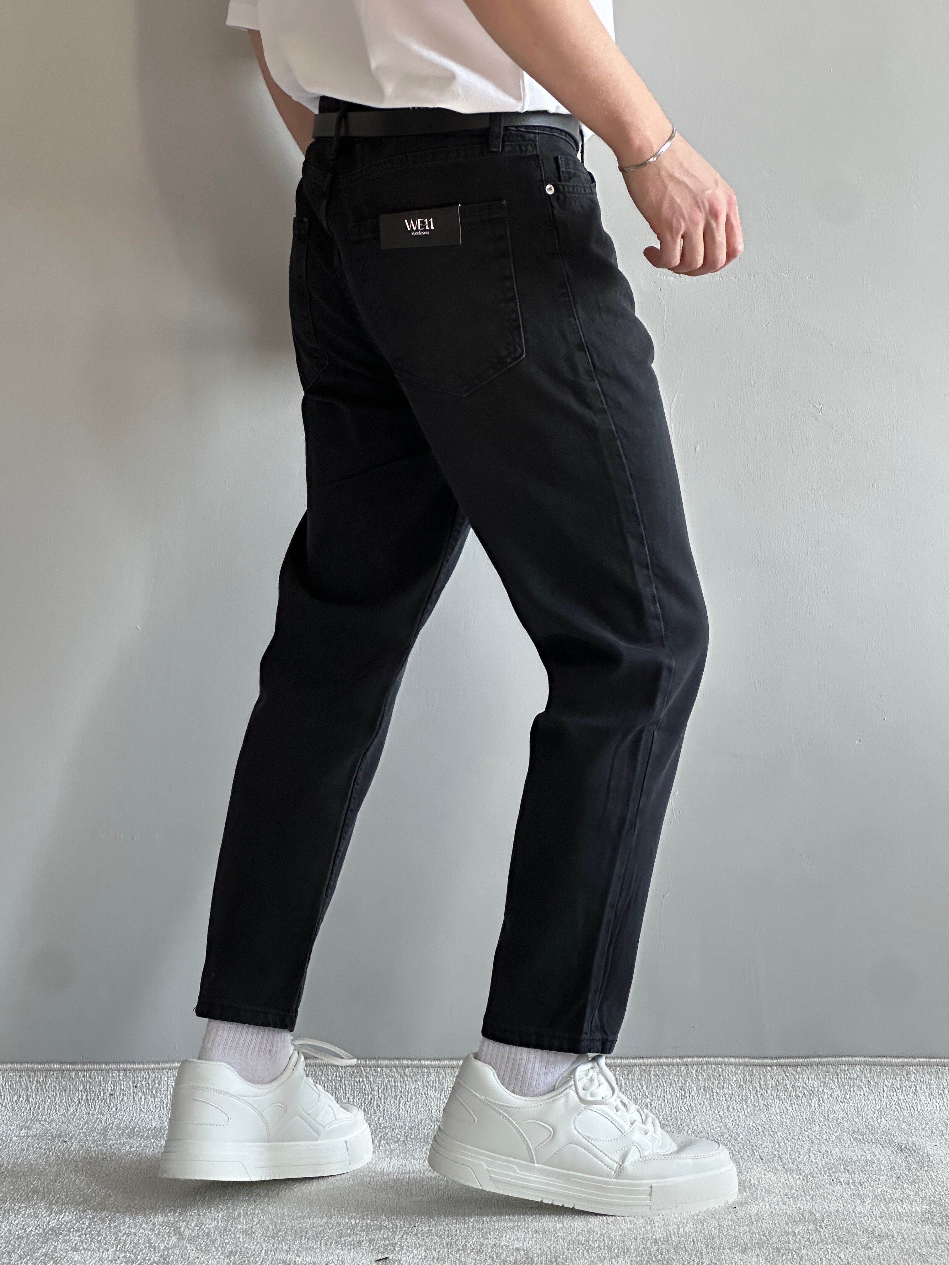 Erkek Prime Boyfriend Kalıp Kot Pantolon Jeans - Siyah