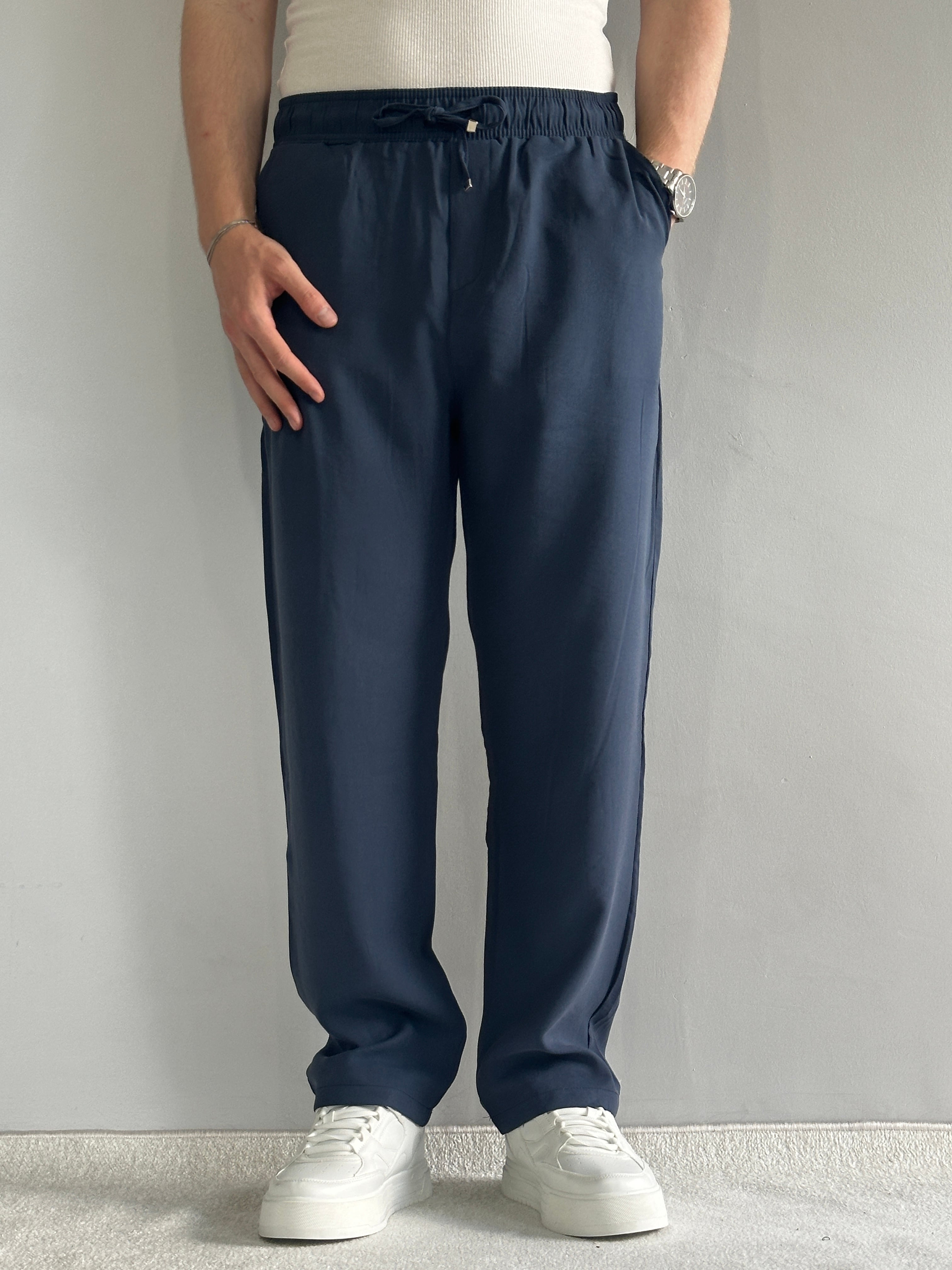 Yüksek Kalite Modal Kumaş Baggy Kalıp Pantolon