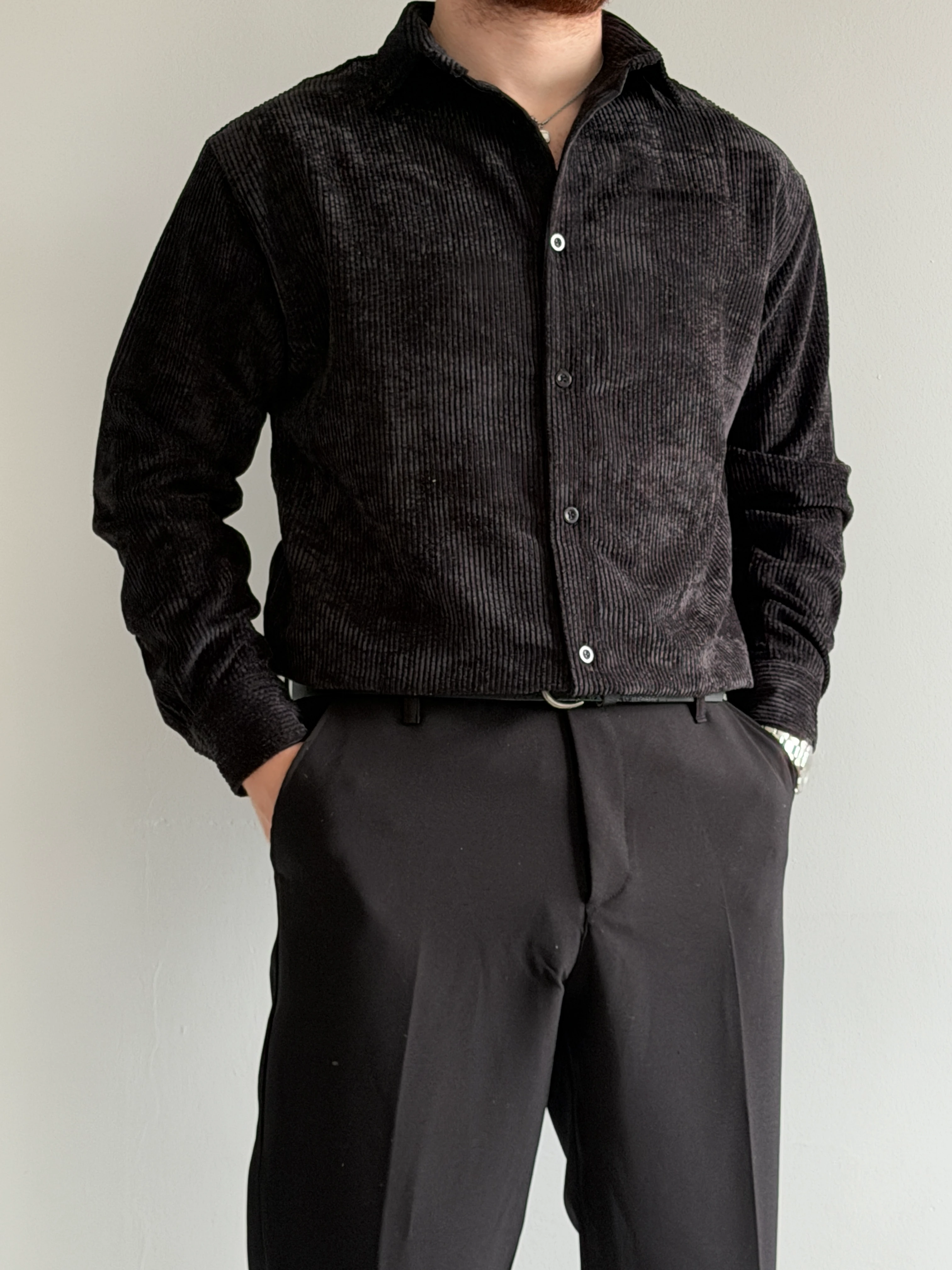 Prime Old Money Exclusive Kalın Fitilli Gömlek - P195