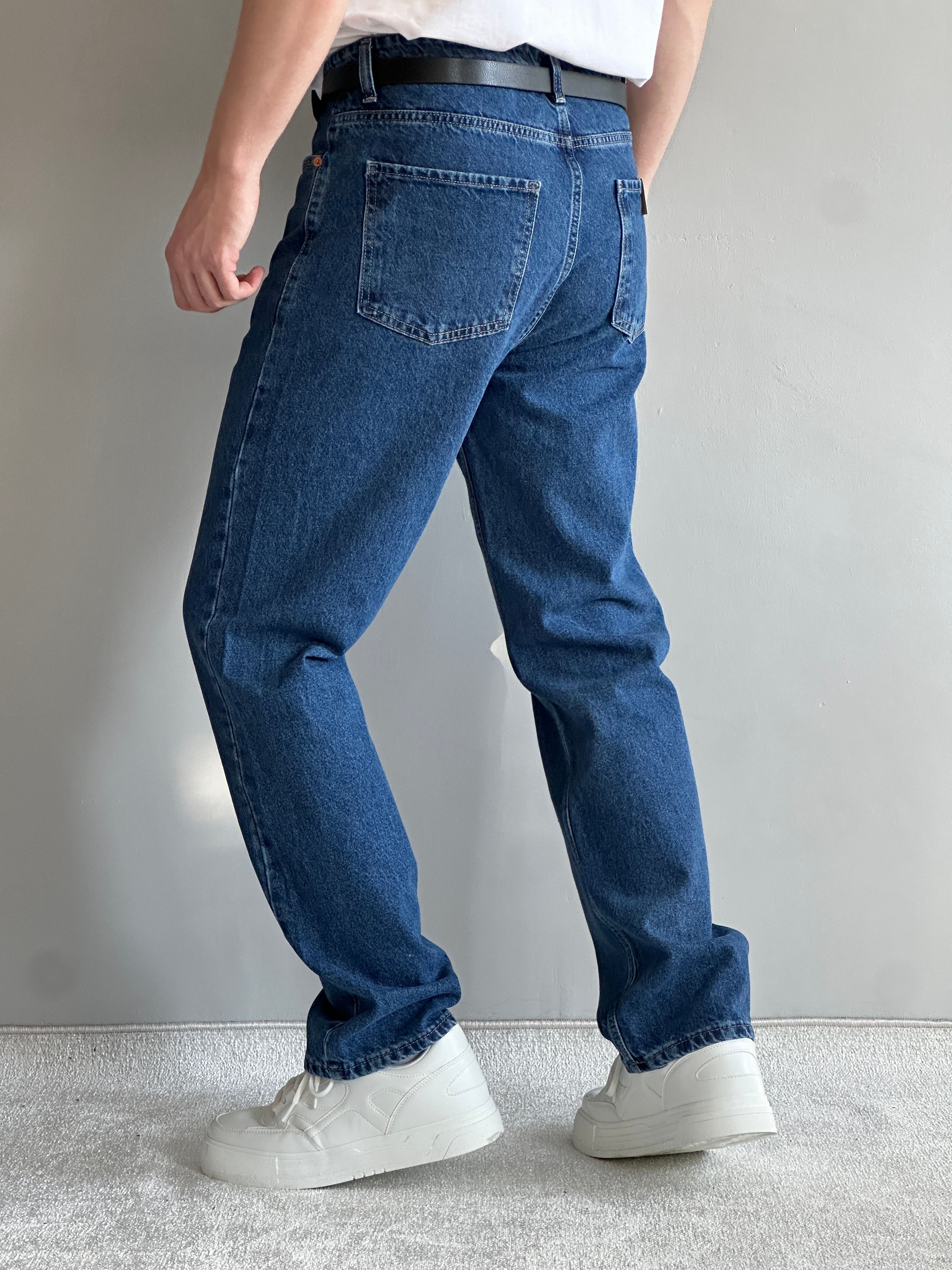 Erkek Prime Baggy Kalıp Kot Pantolon Jeans - Koyu Mavi