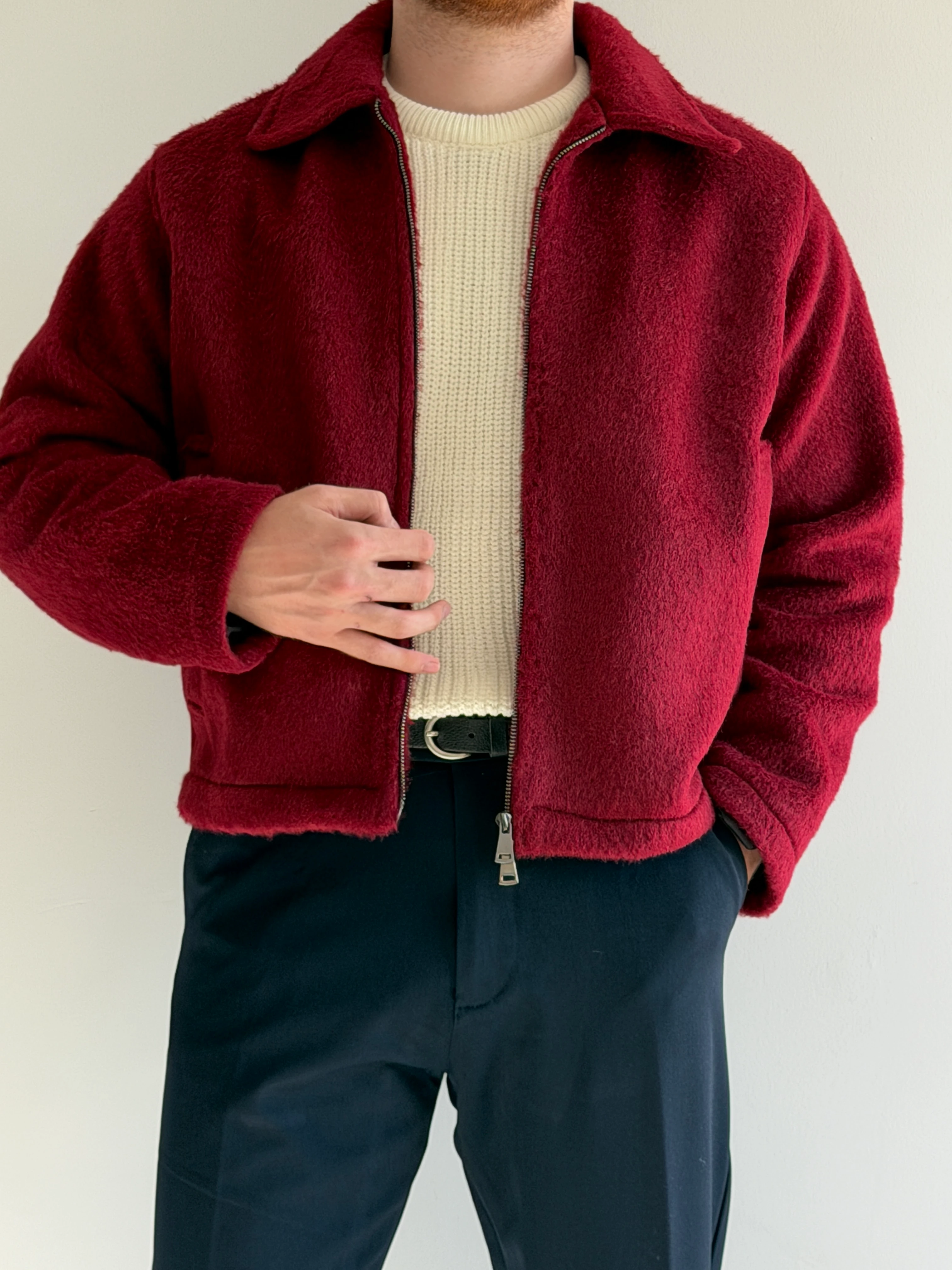 Antioch Old Money Premium Kaşe Ceket - P168 - Bordo