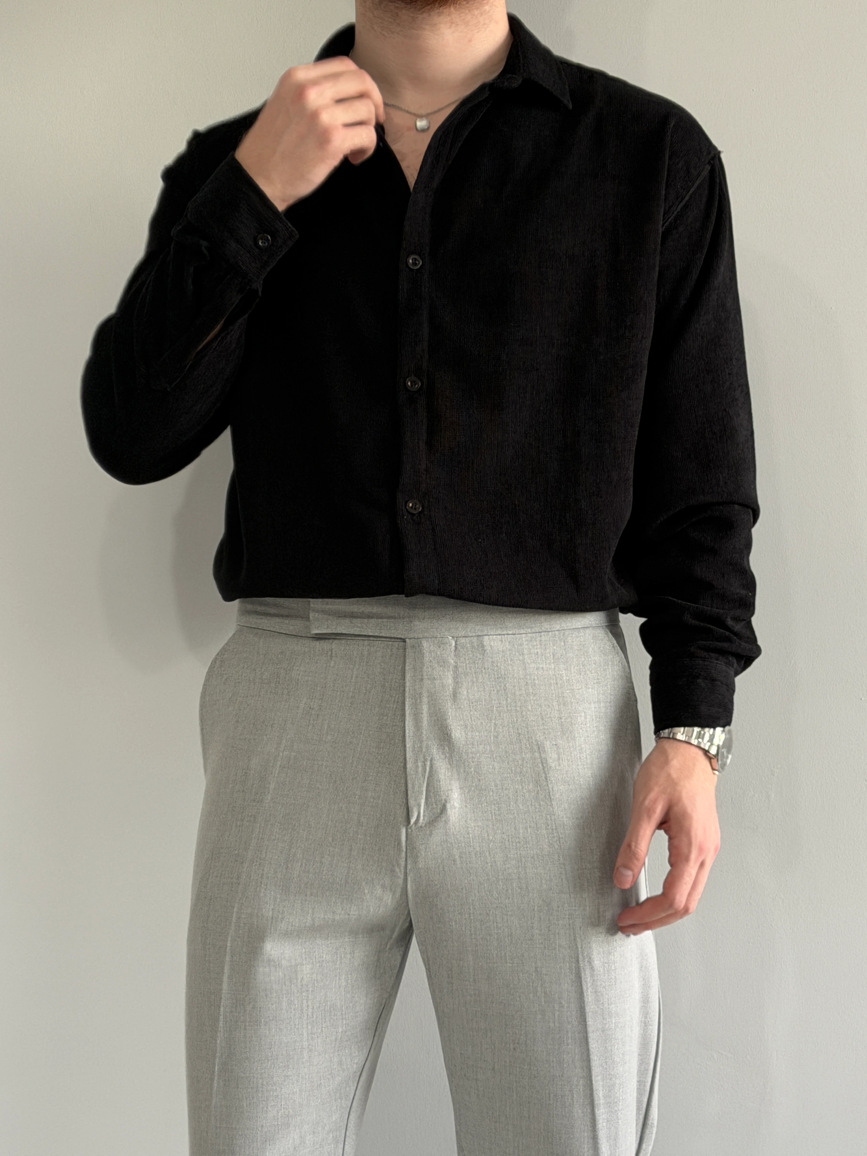 Prime Old Money Exclusive İnce Fitilli Gömlek - P145