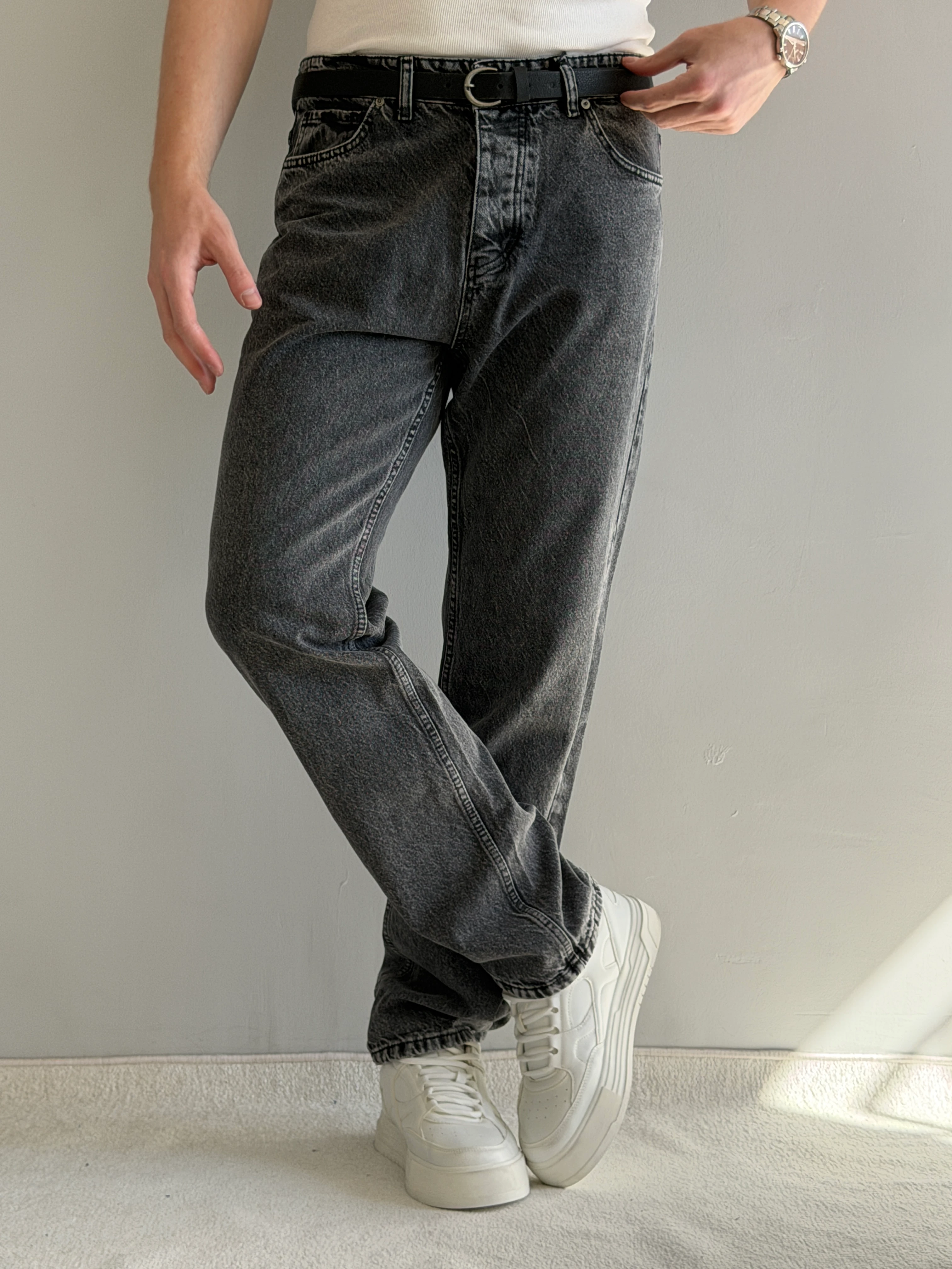 Prime Yüksek Kalite Baggy Kalıp Likralı Kot Pantolon - P149