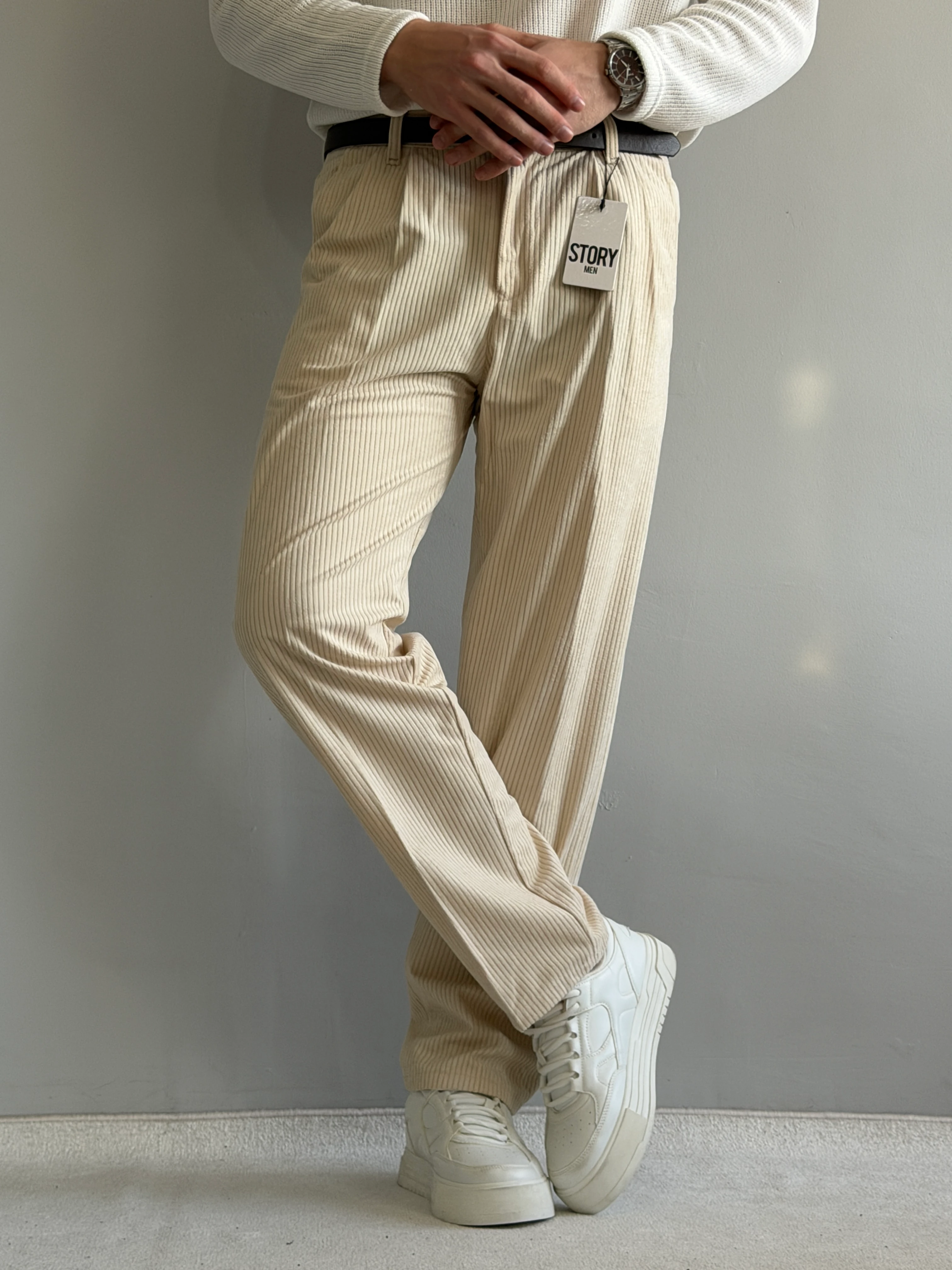 Prime Old Money Baggy Kalıp Kadife Pantolon - P111