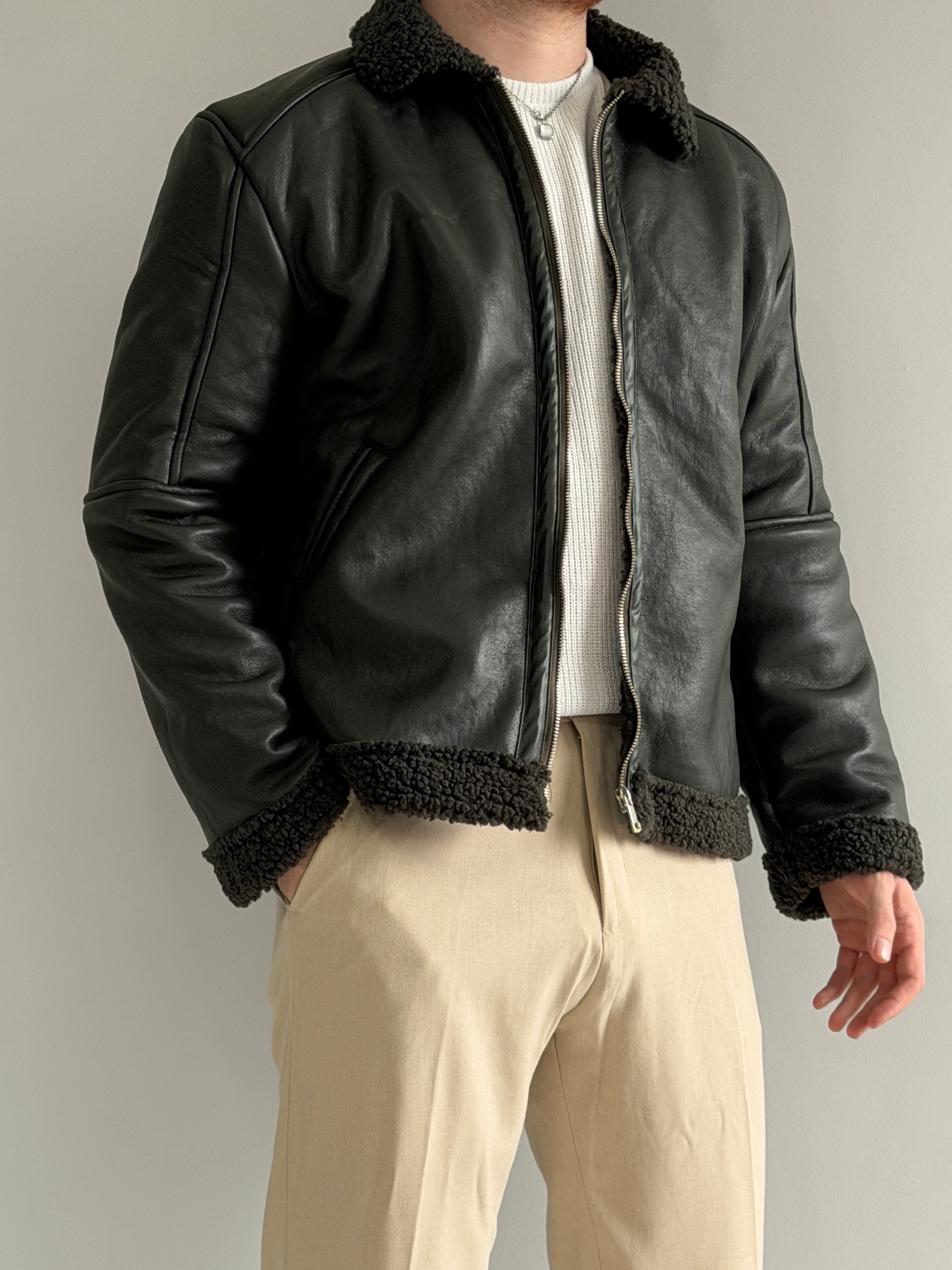 Prime Old Money Exclusive Kürklü Deri Mont - P201 - Zümrüt Yeşili