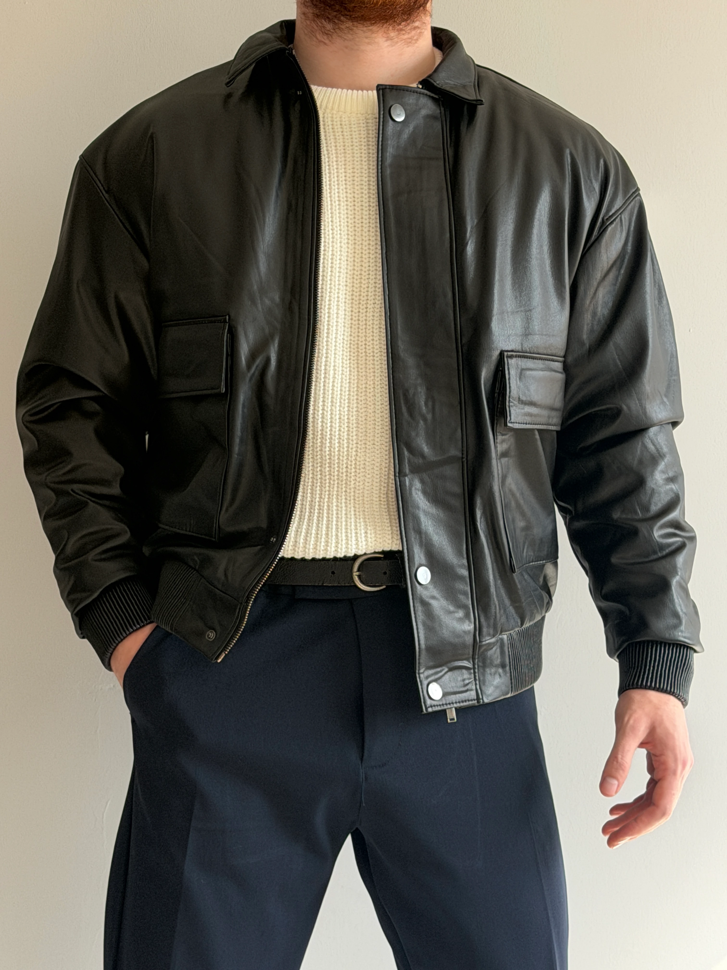 Prime Old Money Elite Yüksek Gramajlı %100 İşçilikli Deri Ceket - P166