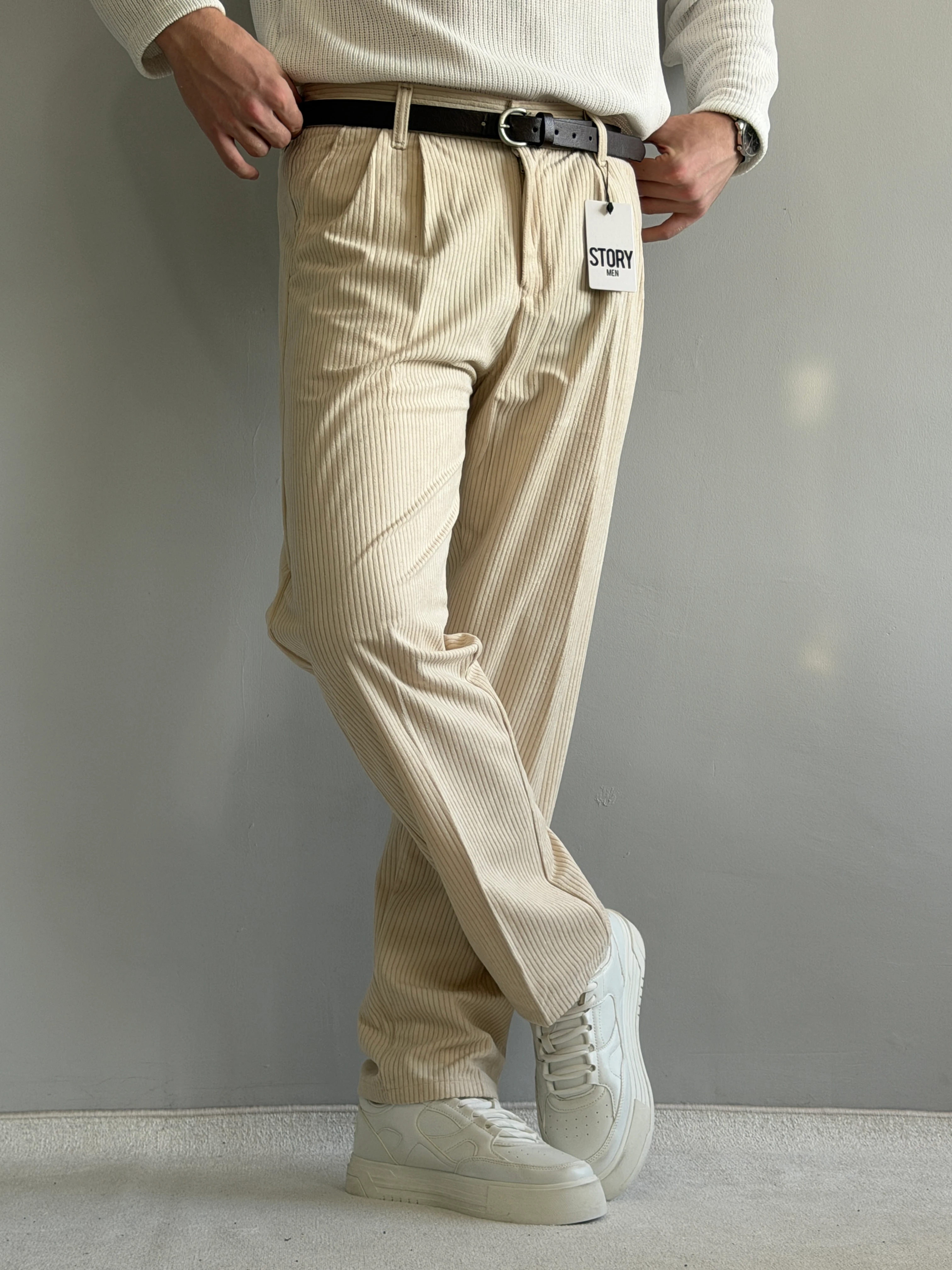 Prime Old Money Baggy Kalıp Kadife Pantolon - P111