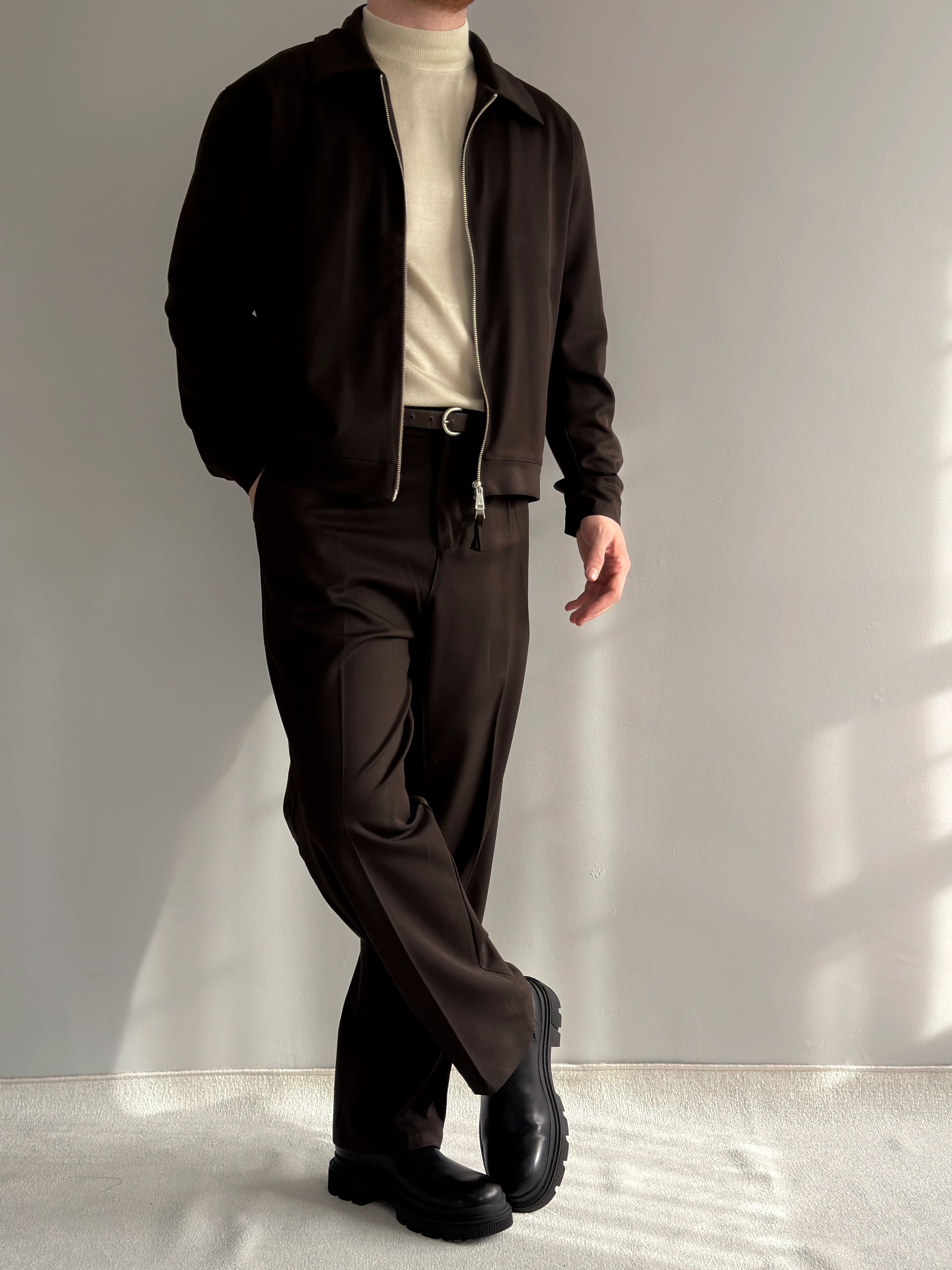 Prime Old Money Exclusive Ceket + Pantolon Takım - P200 - Kahverengi