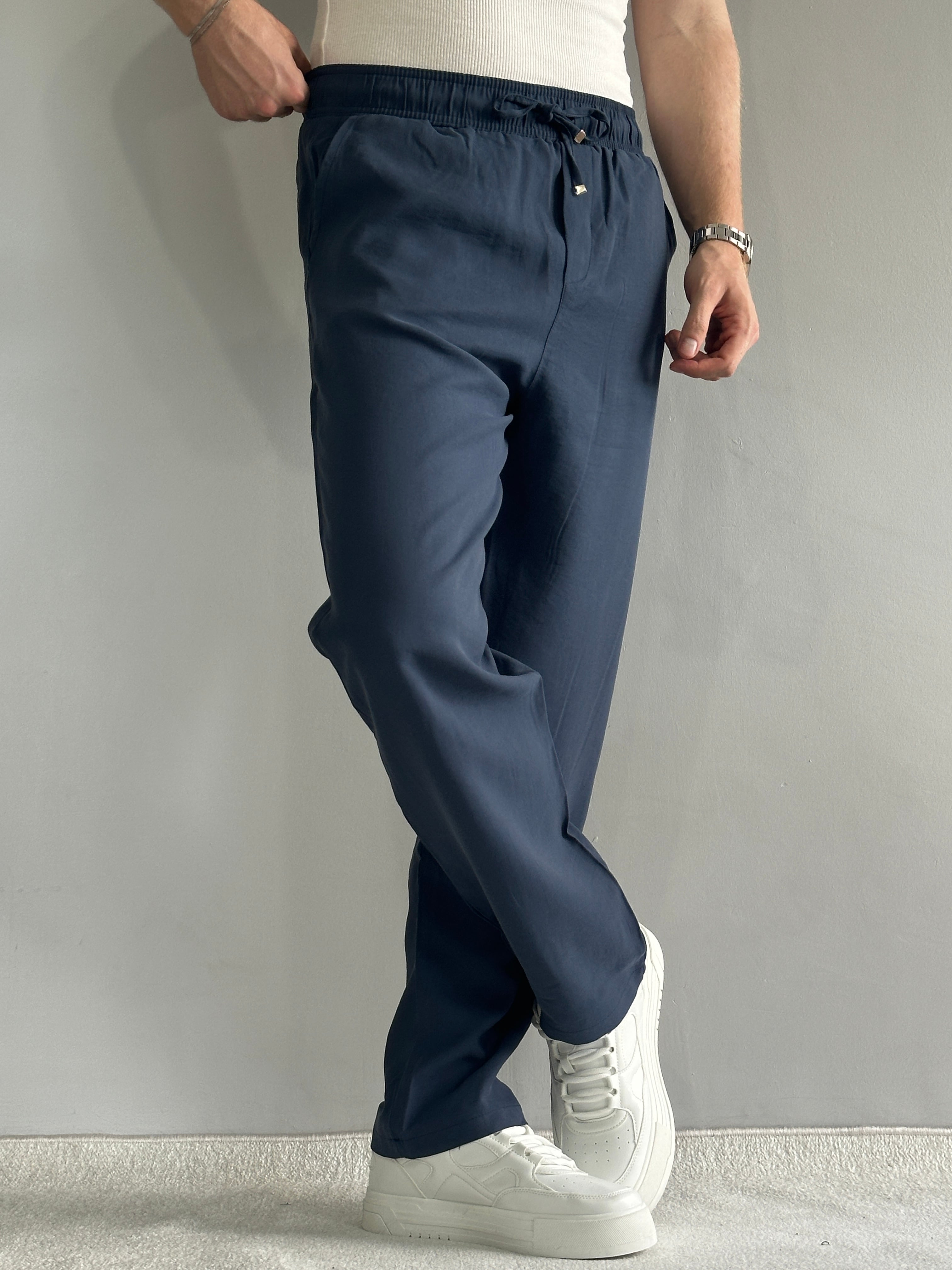 Yüksek Kalite Modal Kumaş Baggy Kalıp Pantolon