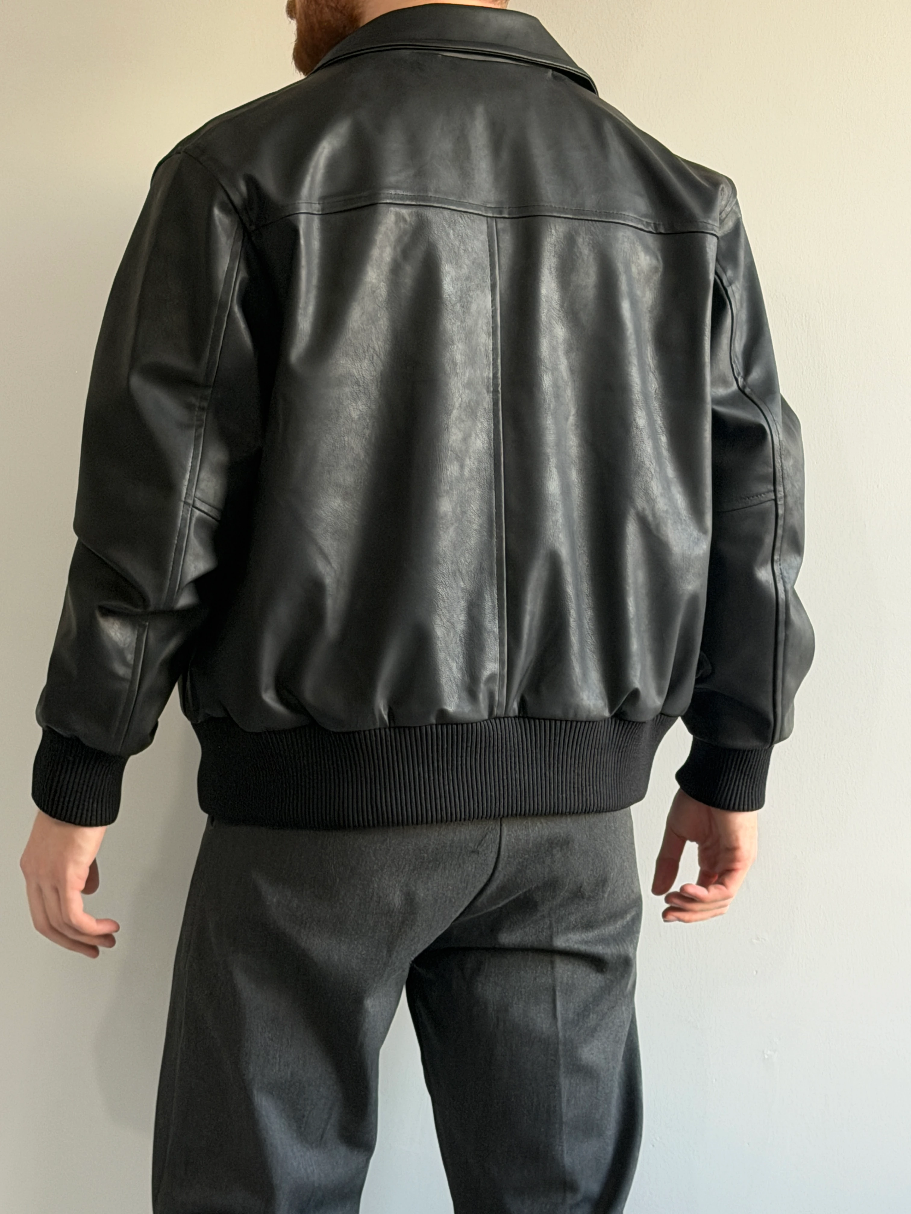 Prime Old Money Exclusive Vintage Cep Detaylı Deri Ceket - P193