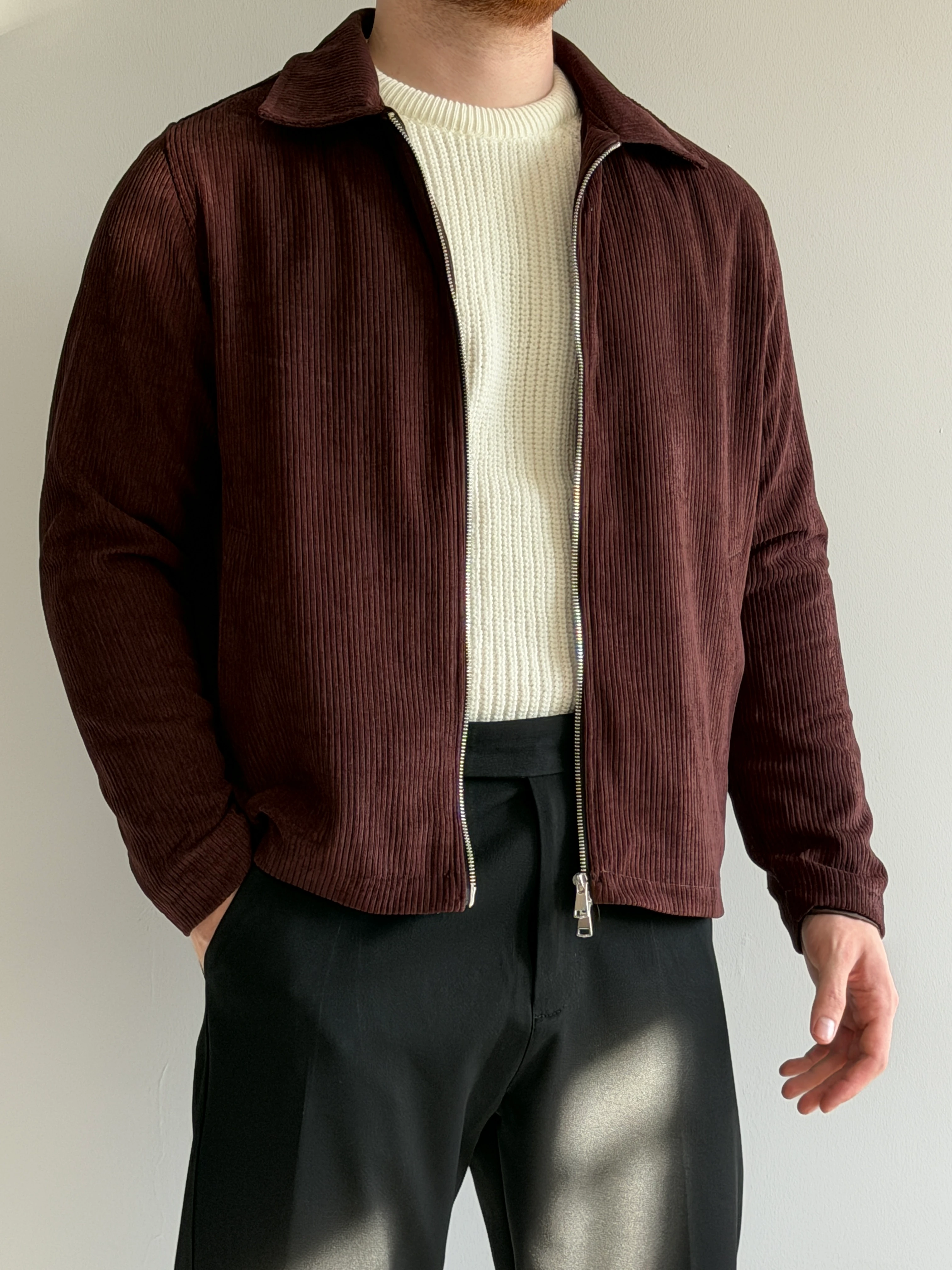 Prime Old Money Premium Fitilli Ceket - P169 - Kahverengi