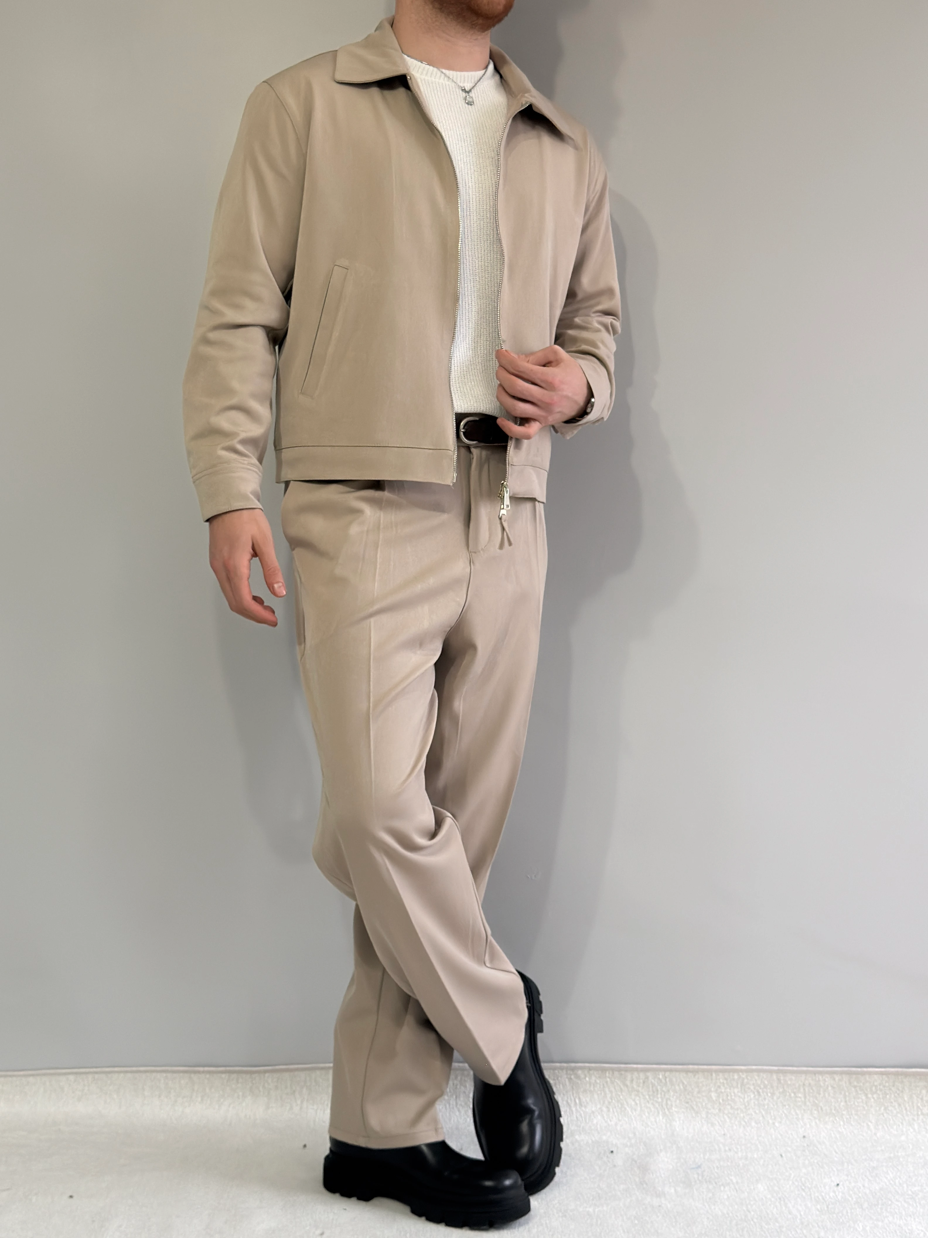 Prime Old Money Exclusive Ceket + Pantolon Takım - P200 - Krem