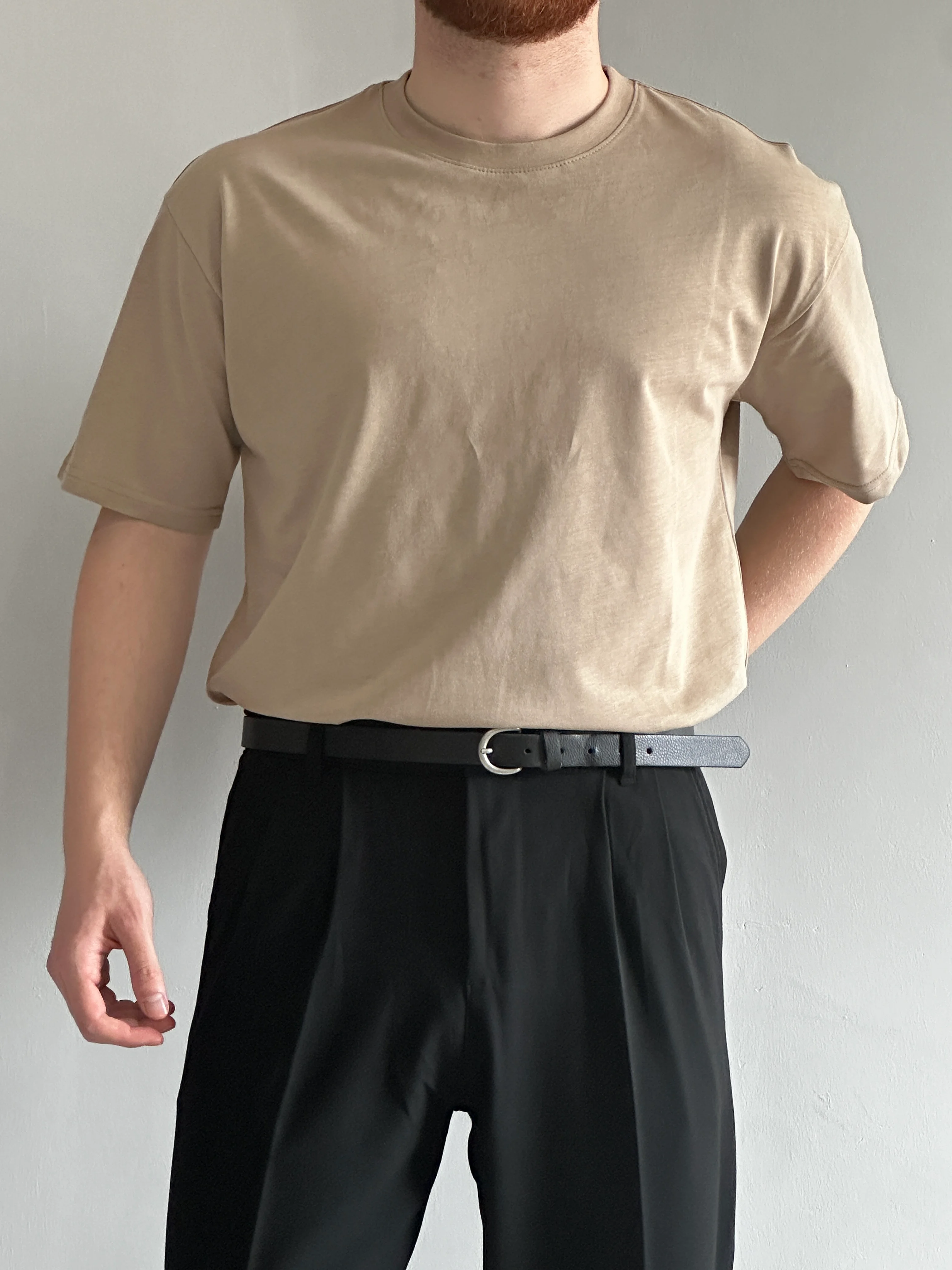 Erkek Prime Kaliteli Kumaş Oversize %100 Pamuk T-Shirt
