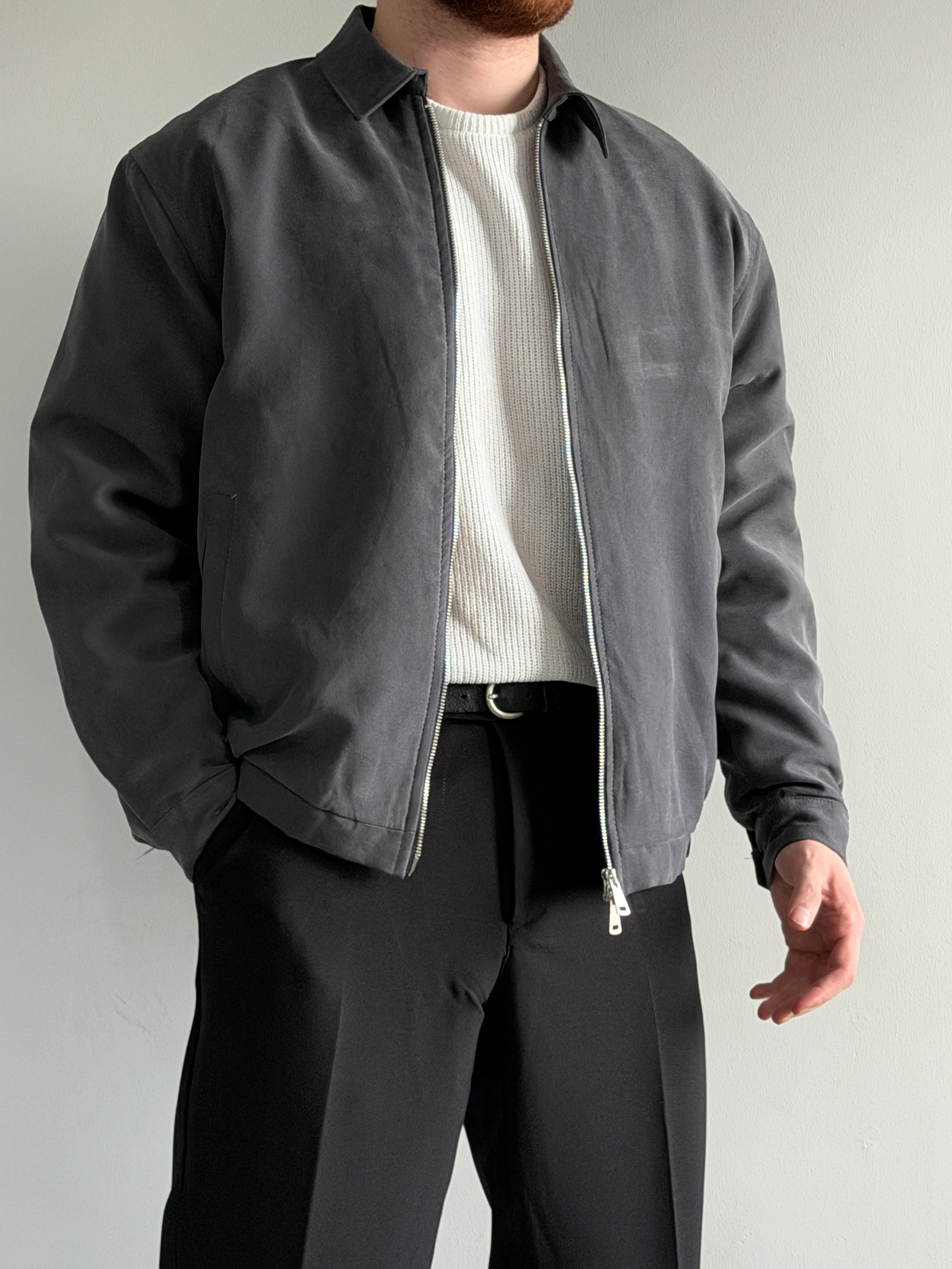 Prime Old Money Exclusive Yüksek Gramajlı Modal Kumaş Kalın Mont - P152 - Antrasit