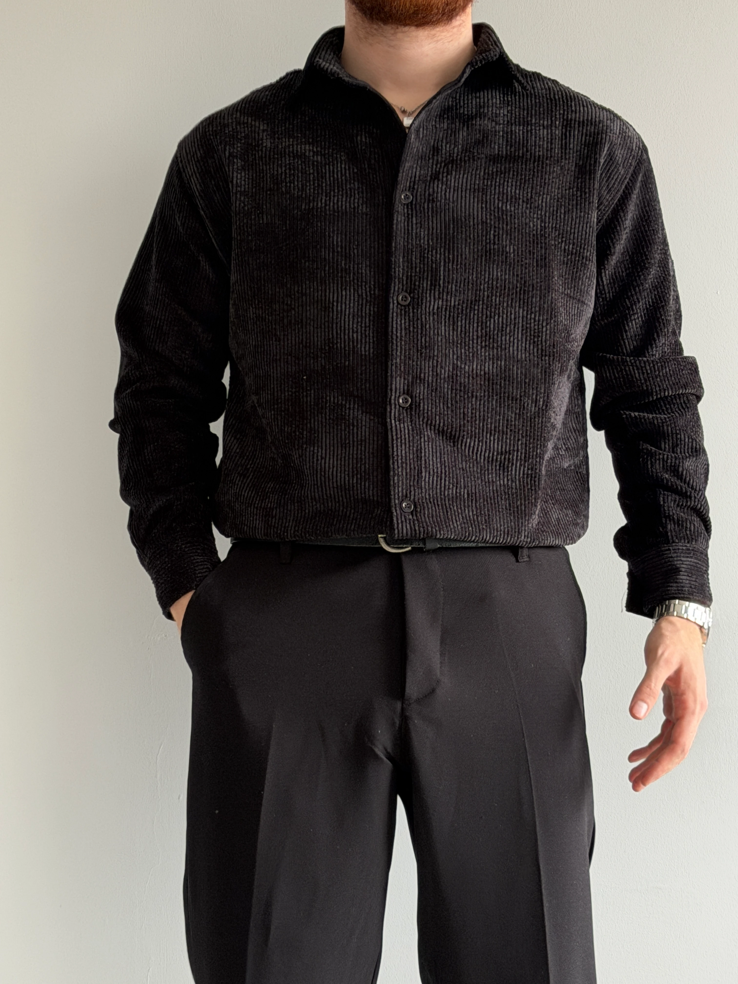 Prime Old Money Exclusive Kalın Fitilli Gömlek - P195