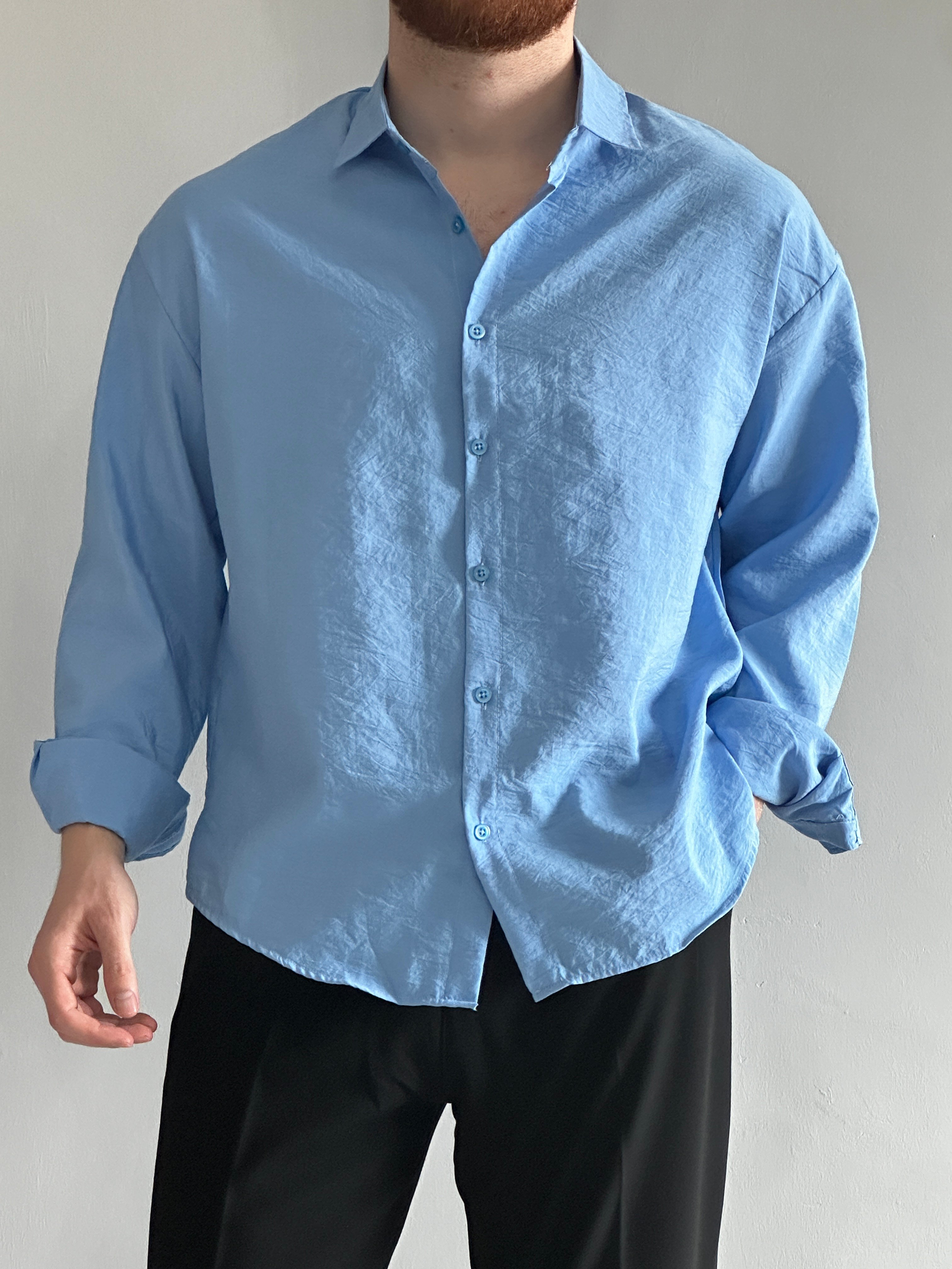 Prime Old Money Yarı Oversize Tensel Kumaş Gömlek