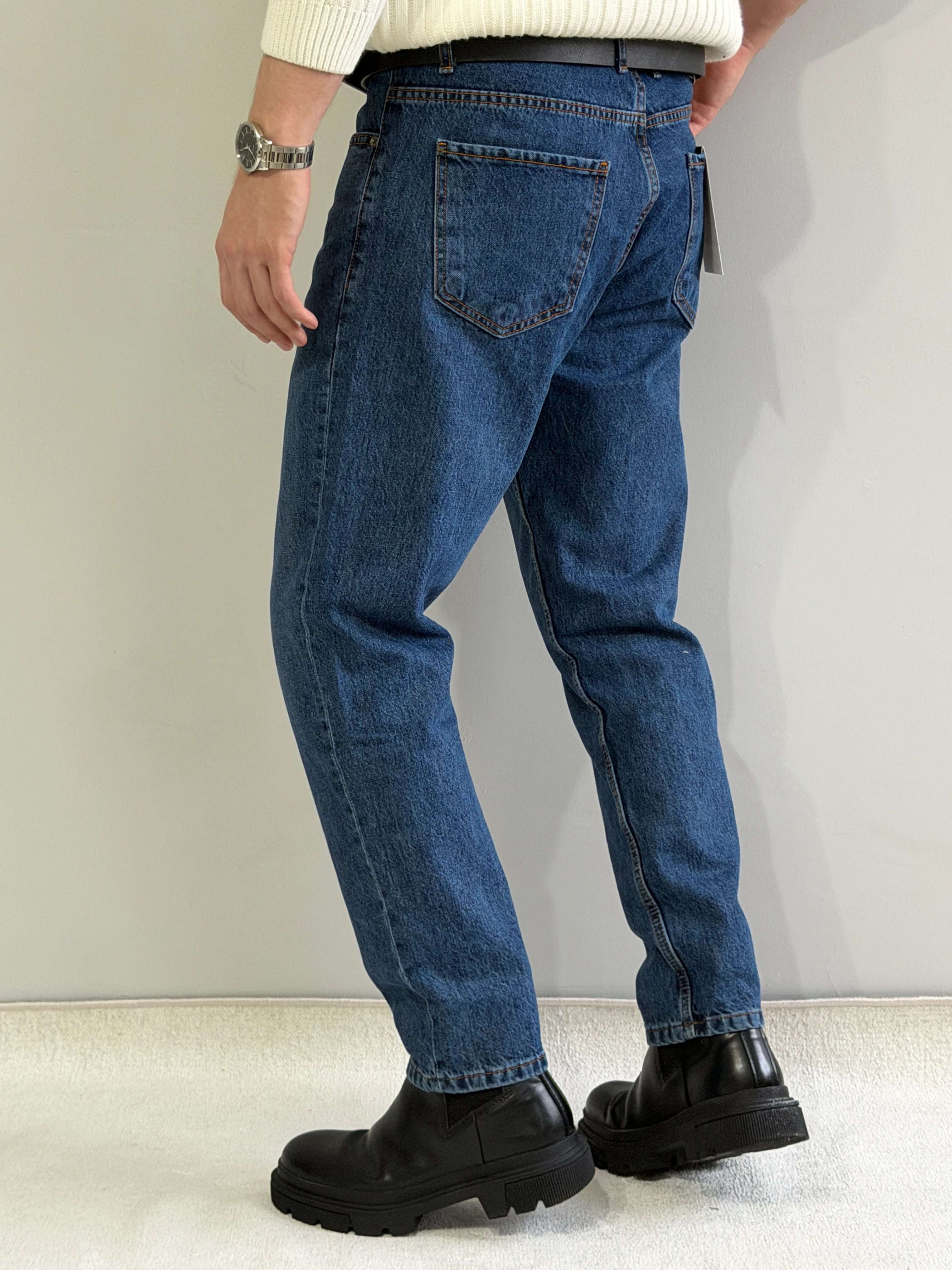 Kemer Hediyeli Exclusive Boyfriend Kalıp Kot Pantolon - P194