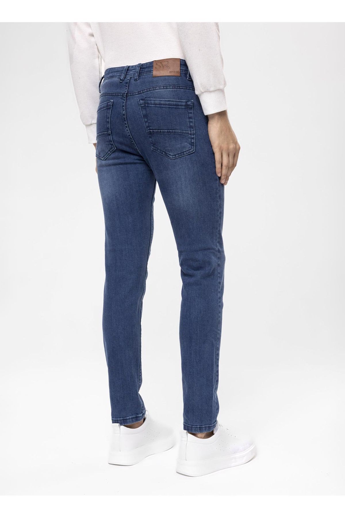 Süvari Normal Bel Normal Paça Slim Fit Mavi Erkek Pantolon PN2016600126