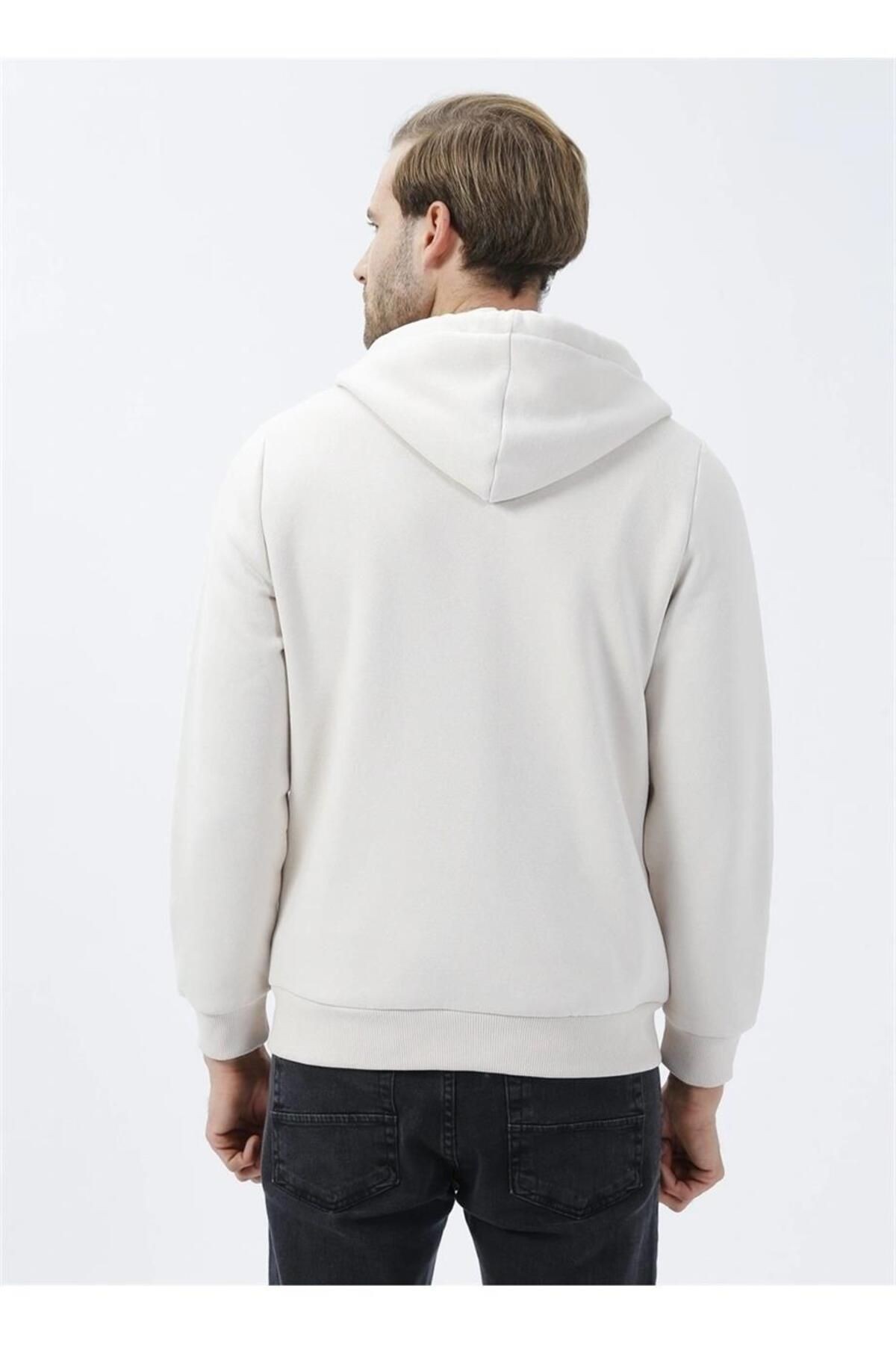 Süvari Kapüşonlu Fermuarlı Yaka Regular Kalıp Düz Antrasit Sweatshirt