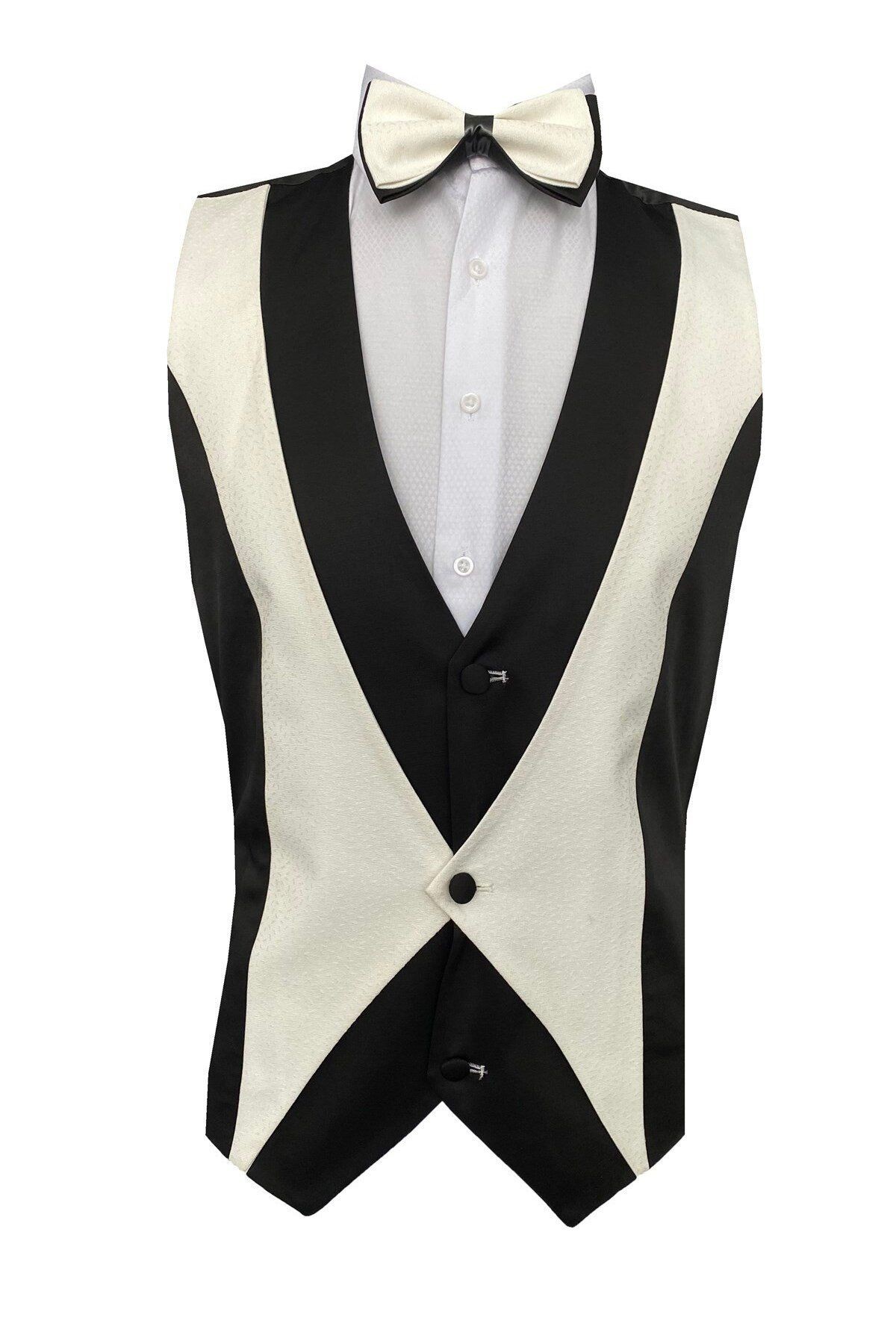 Süvari Beyaz Slim Fit Damatlık Elbise