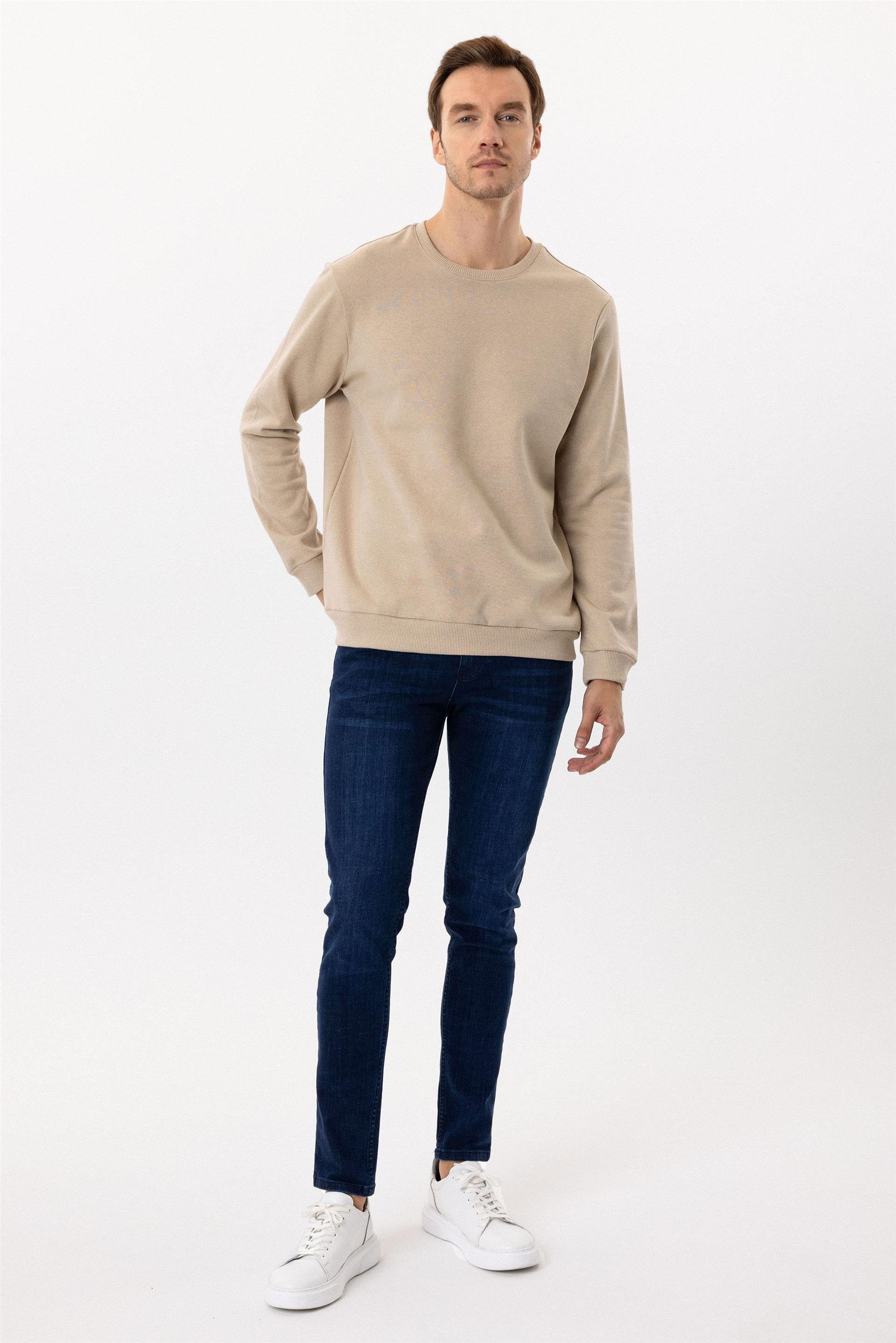 Süvari Oversize Kalıp O Yaka 3 İplik Yumuşak Dokulu Sweat