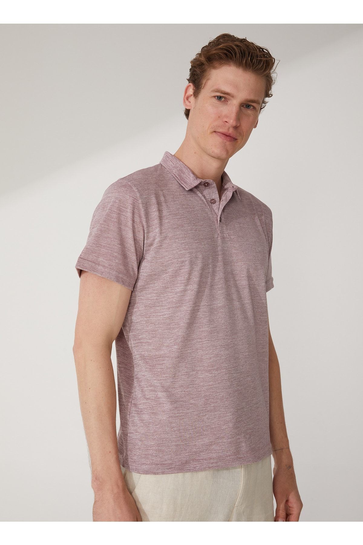 Polo Yaka Armürlü Koyu Bordo Erkek T-shirt Ts1014000272