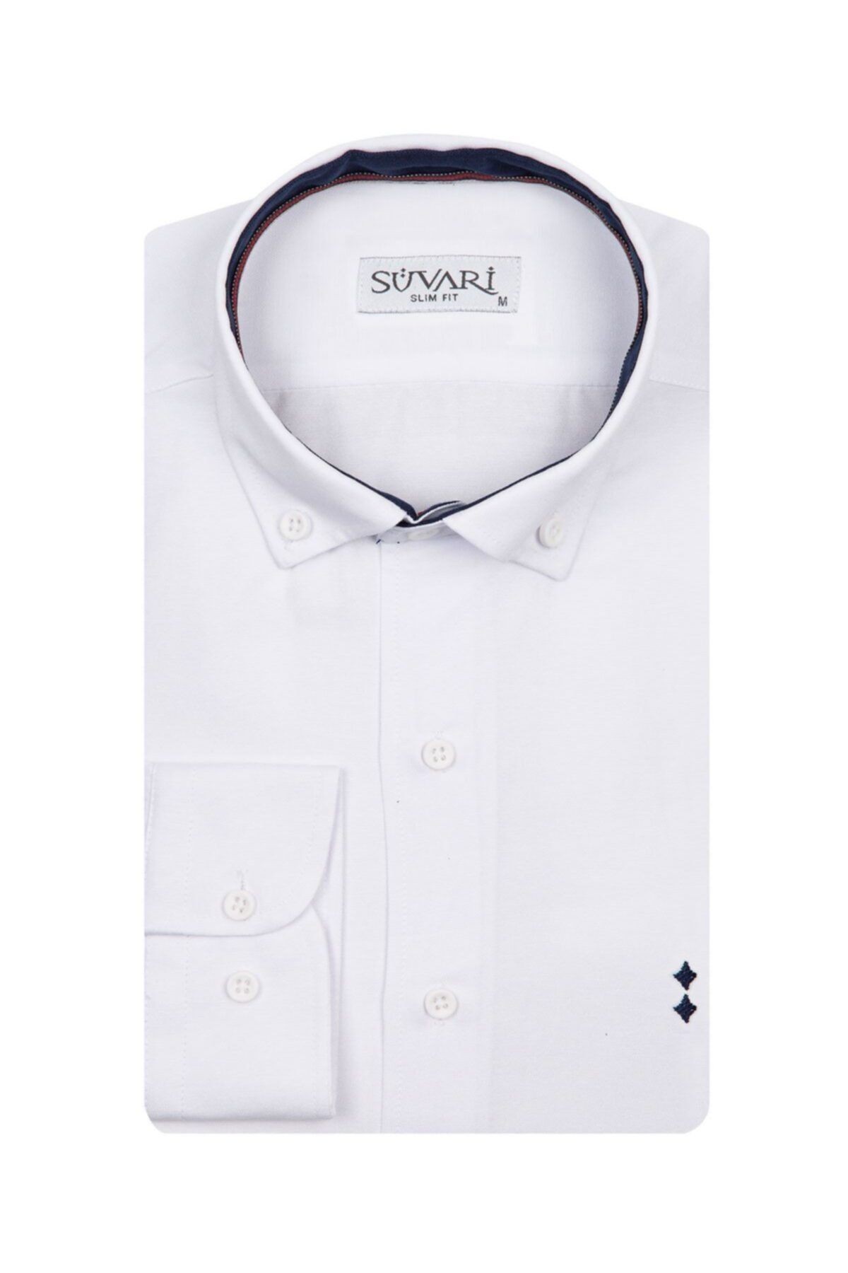 Slim Fit Oxford Beyaz Erkek Gömlek