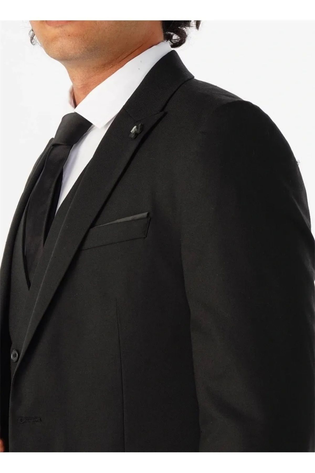 Yelekli Slim Fit Takım Elbise