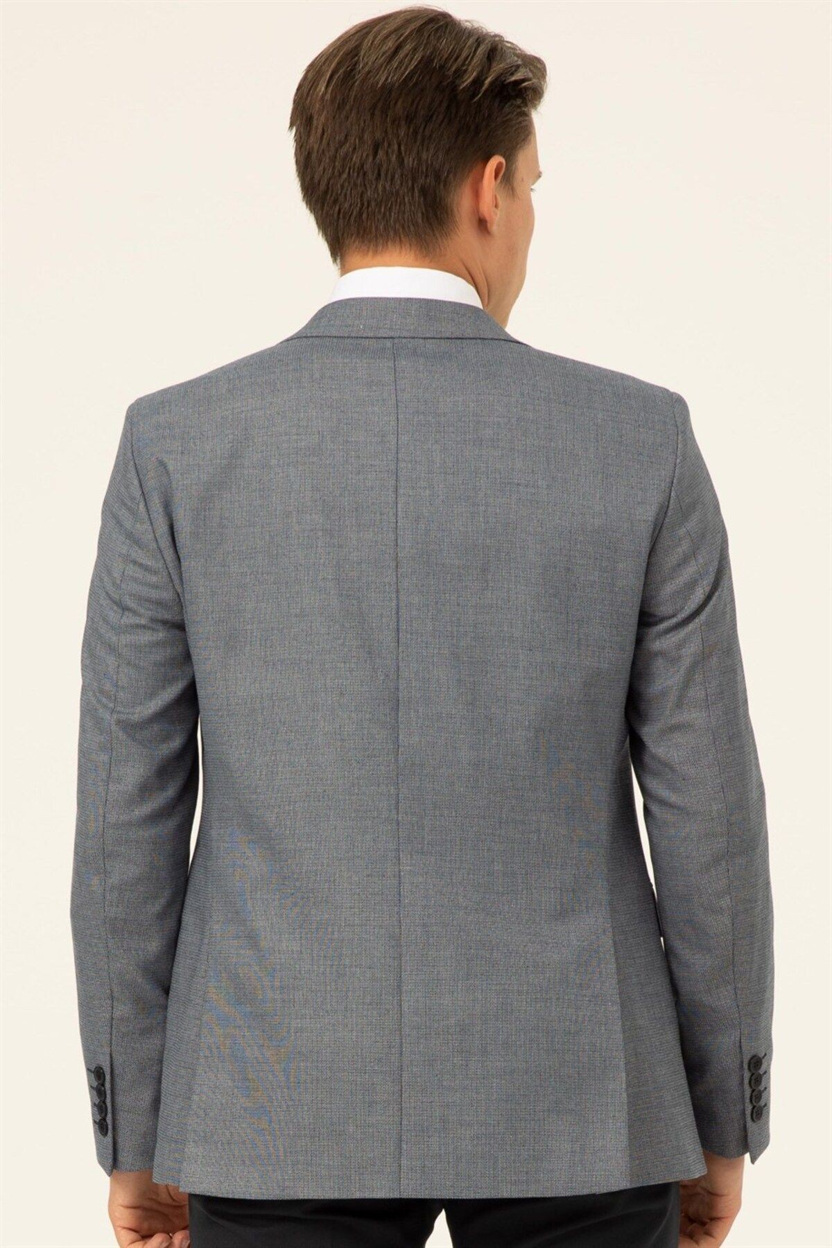 Süvari Slim Fit 6drop Kombinli Lacivert Erkek Takım Elbise