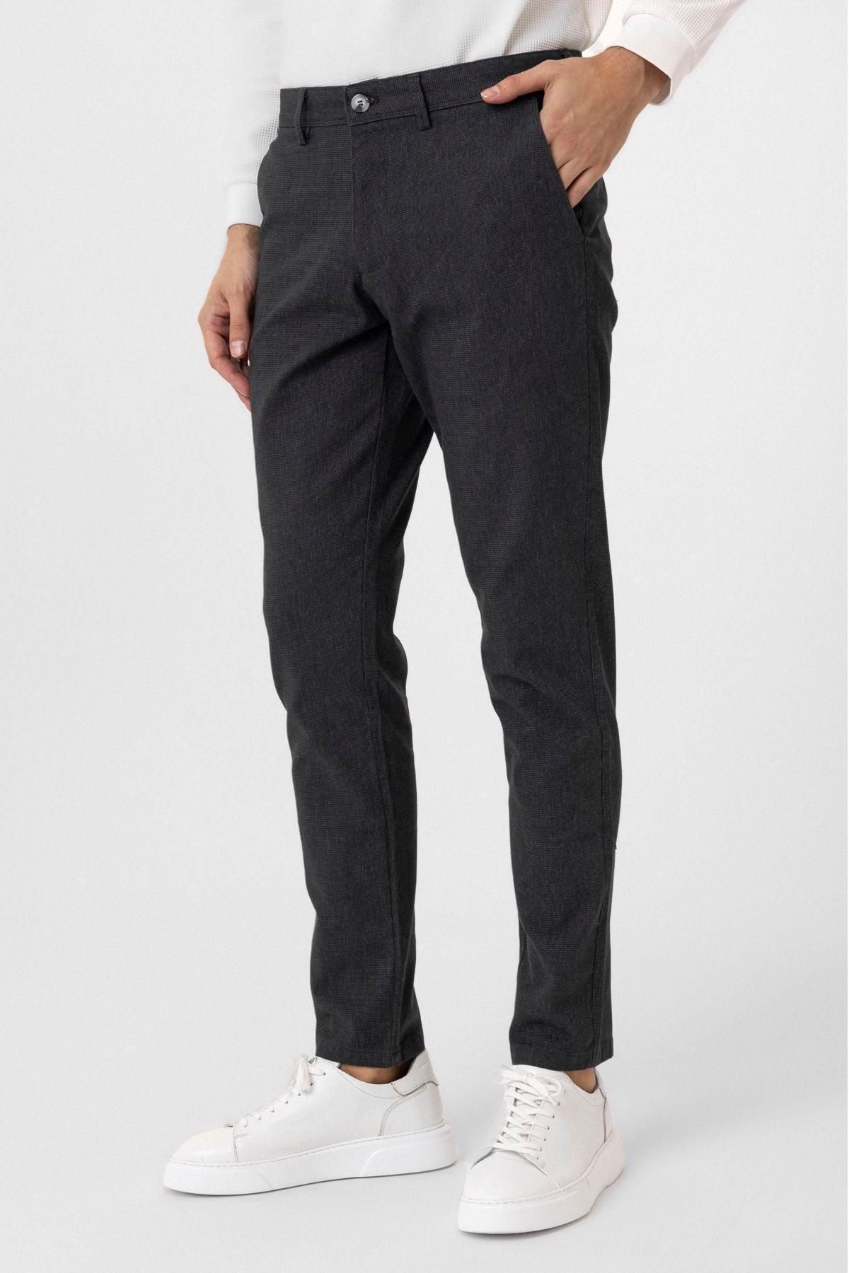 Slim Kalıp Armürlü Pantolon