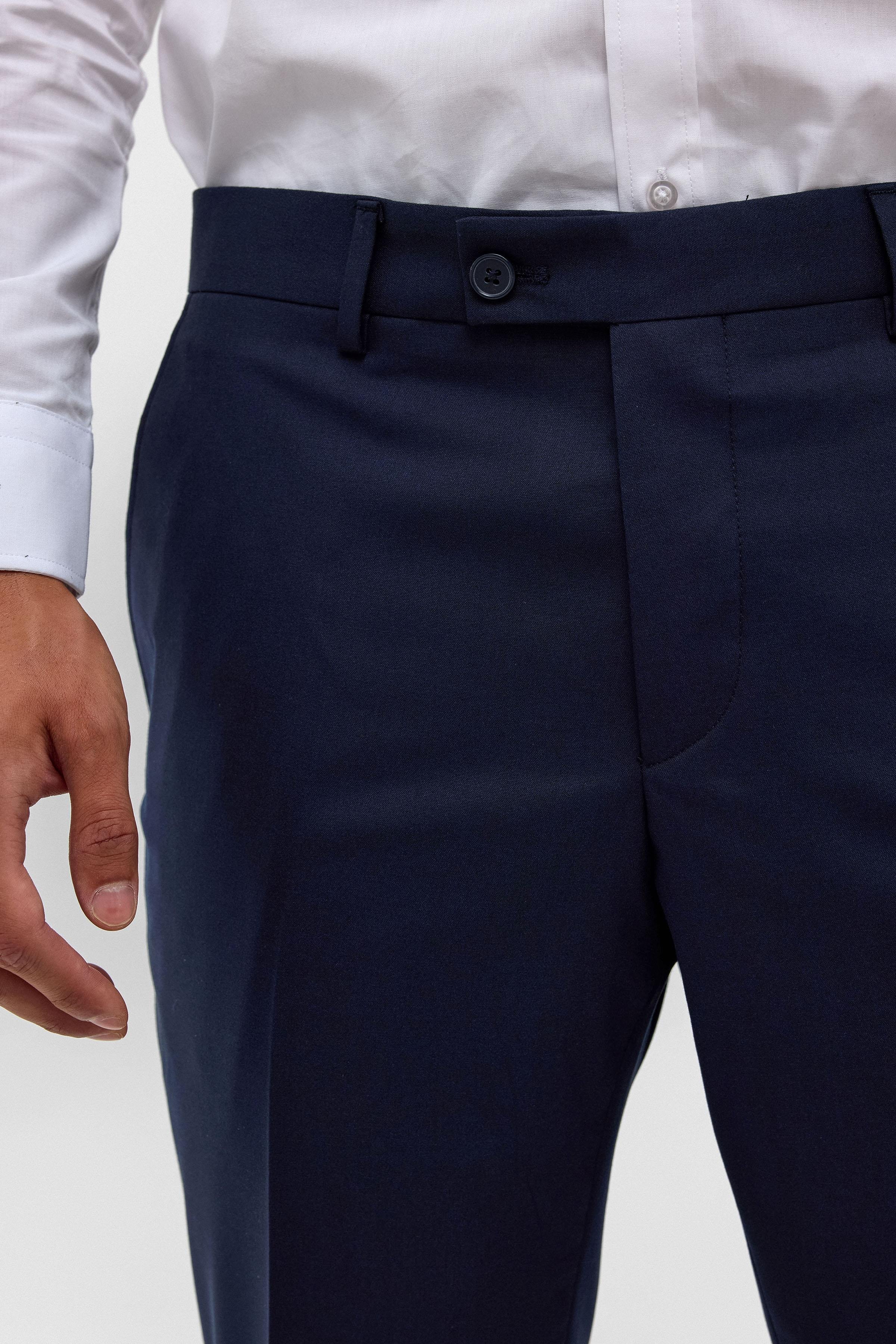 Süvari Bol Kalıp Geniş Paça Premium Kalite Düz Erkek Kumaş Pantolon