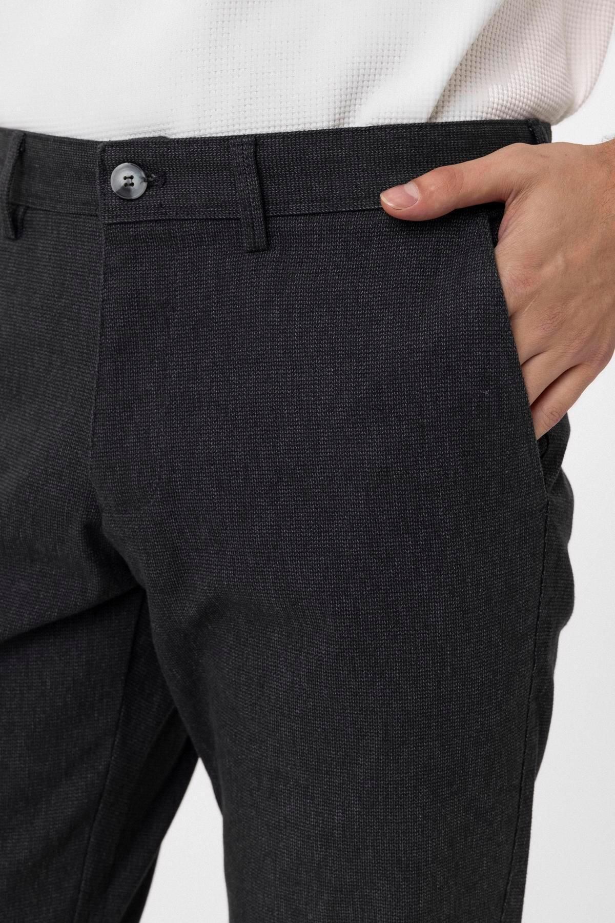 Slim Kalıp Armürlü Pantolon