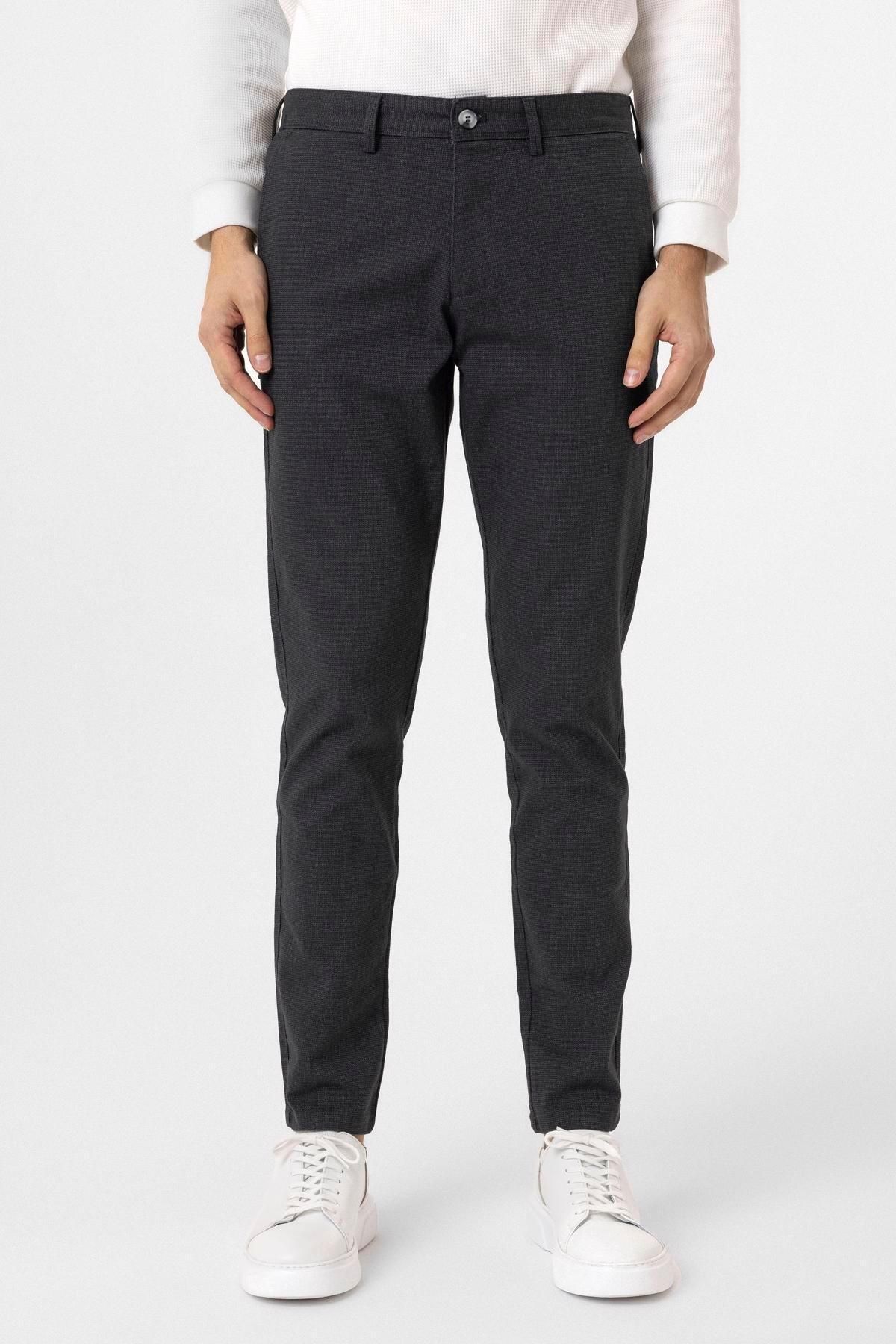 Slim Kalıp Armürlü Pantolon