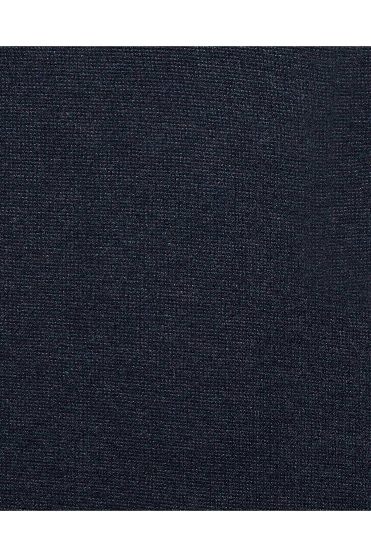 Süvari Rahat Kalıp Polo Yaka Selanik Desen Cep Detaylı Lacivert Erkek Triko