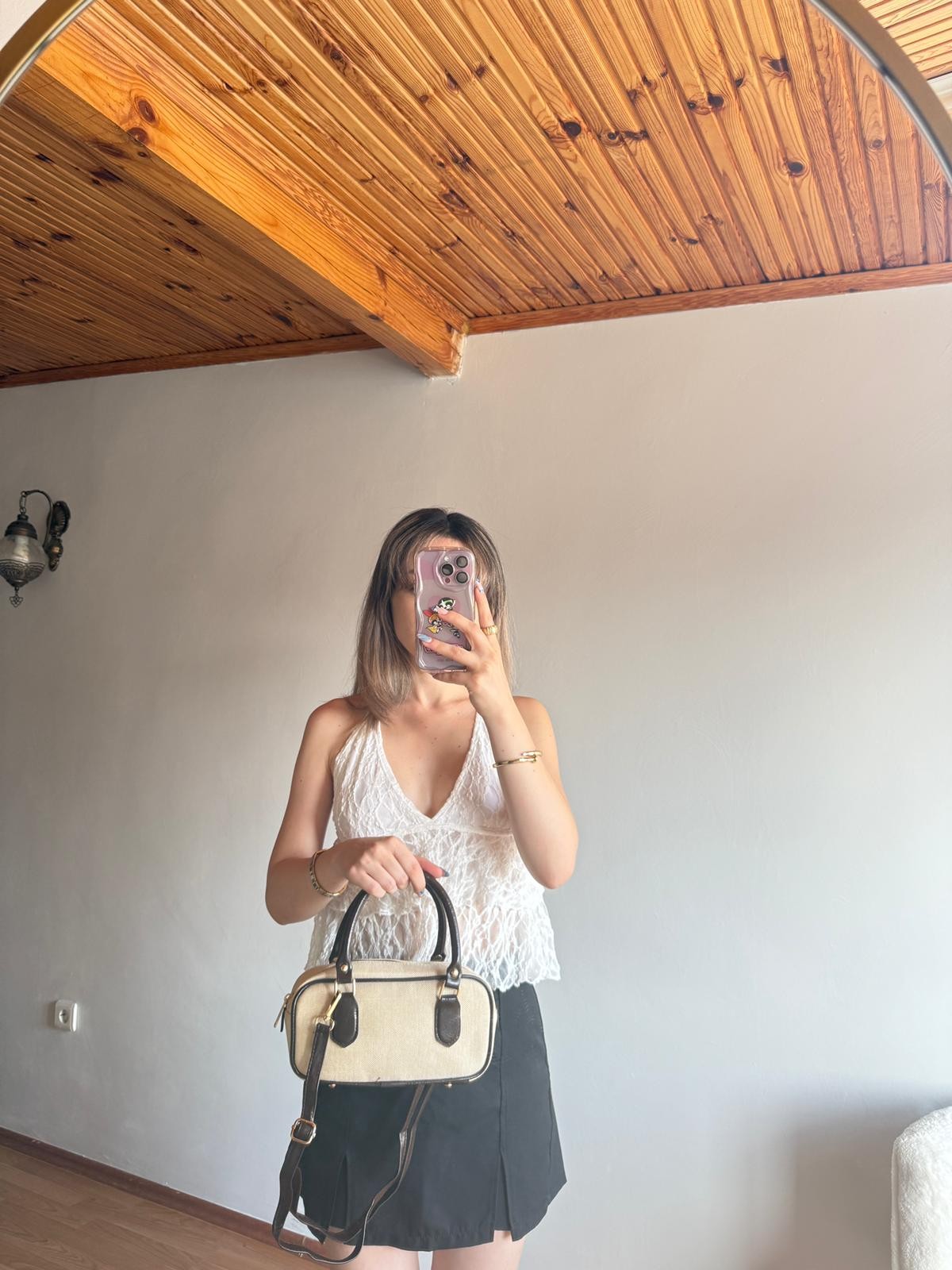 Beliz Model Acı Kahve El ve Kol Çantası