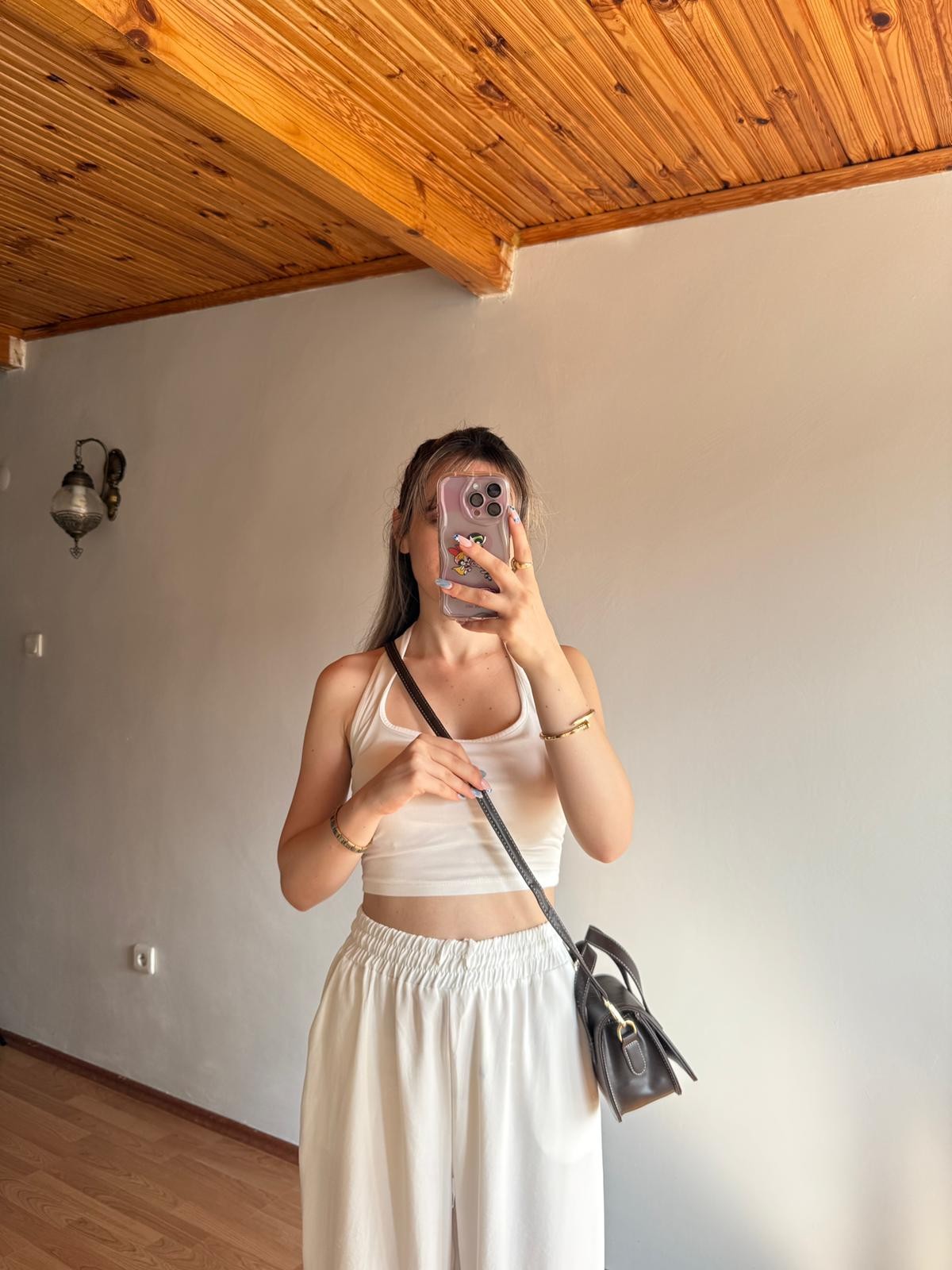 Nina Model Acı Kahve Kadın El ve Omuz Çantası