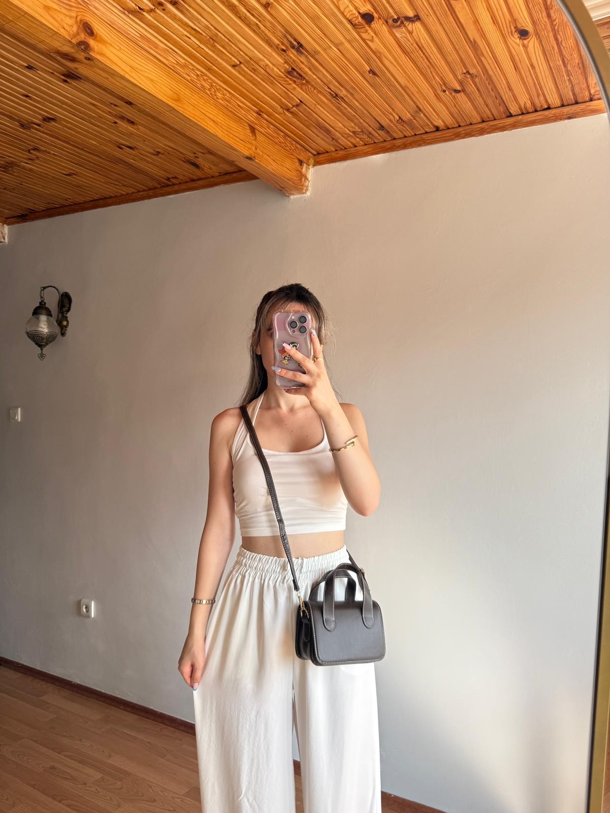 Nina Model Acı Kahve Kadın El ve Omuz Çantası