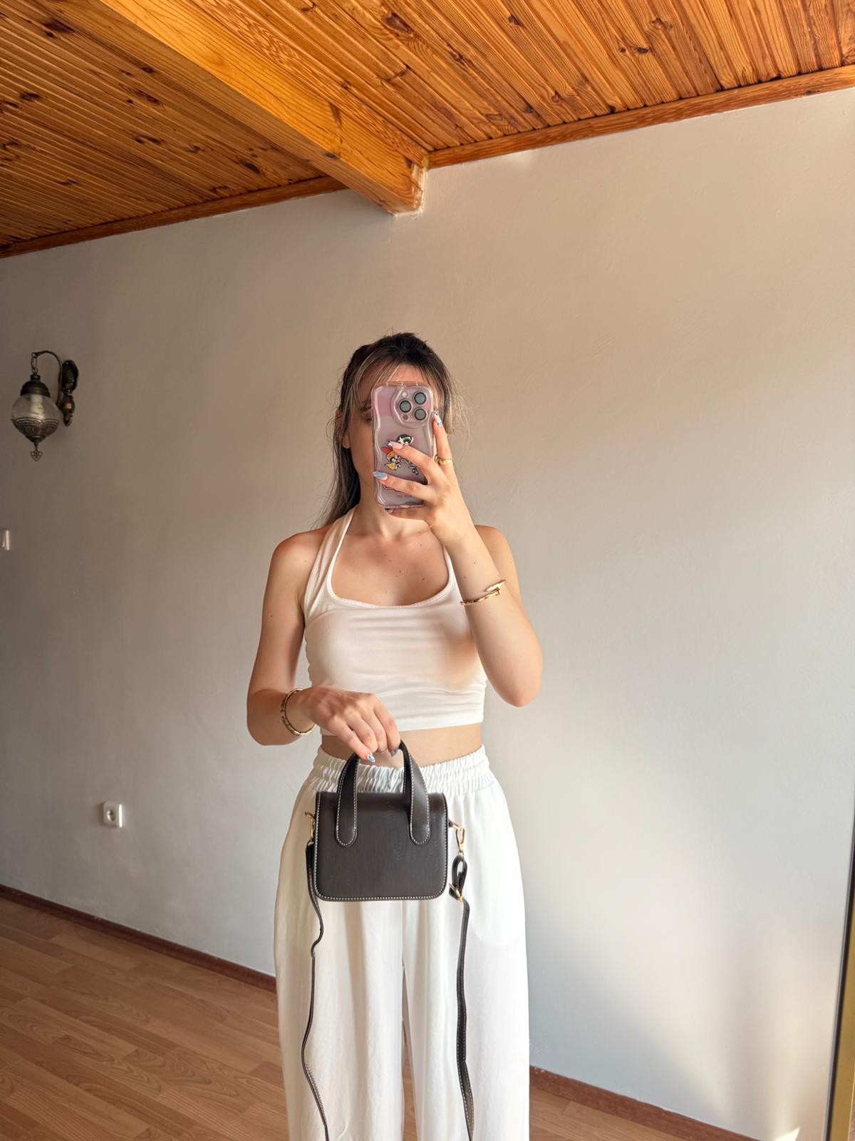 Nina Model Acı Kahve Kadın El ve Omuz Çantası