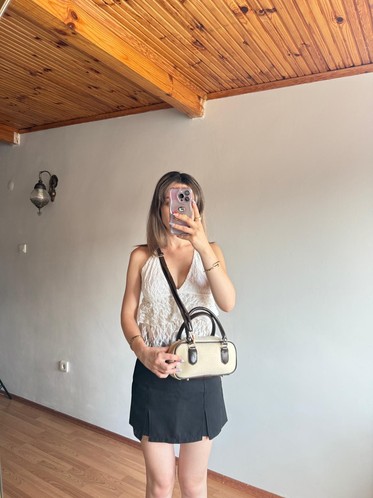 Beliz Model Acı Kahve El ve Kol Çantası