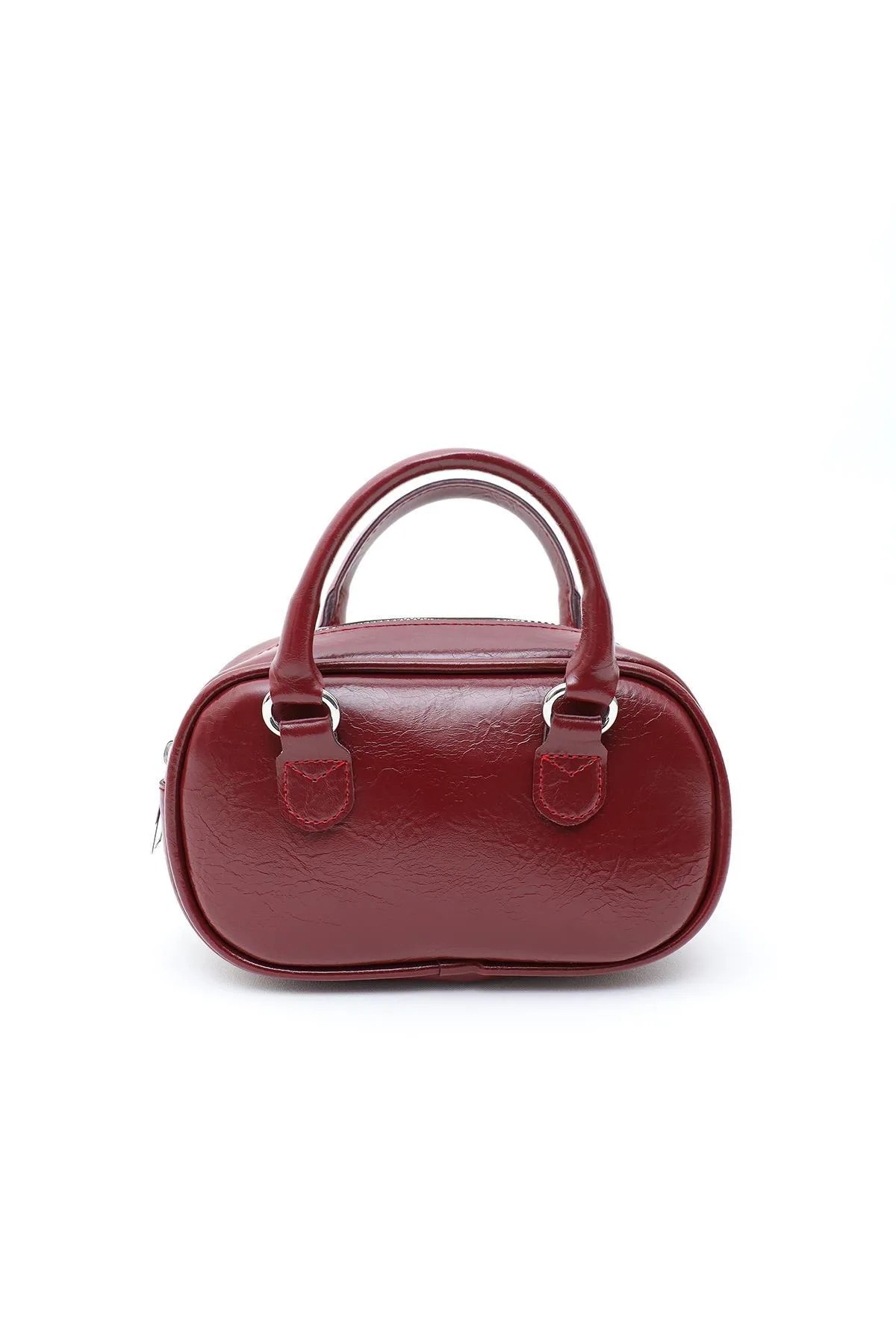 Elva Model Bordo Mini Çapraz Askılı Retro Çanta