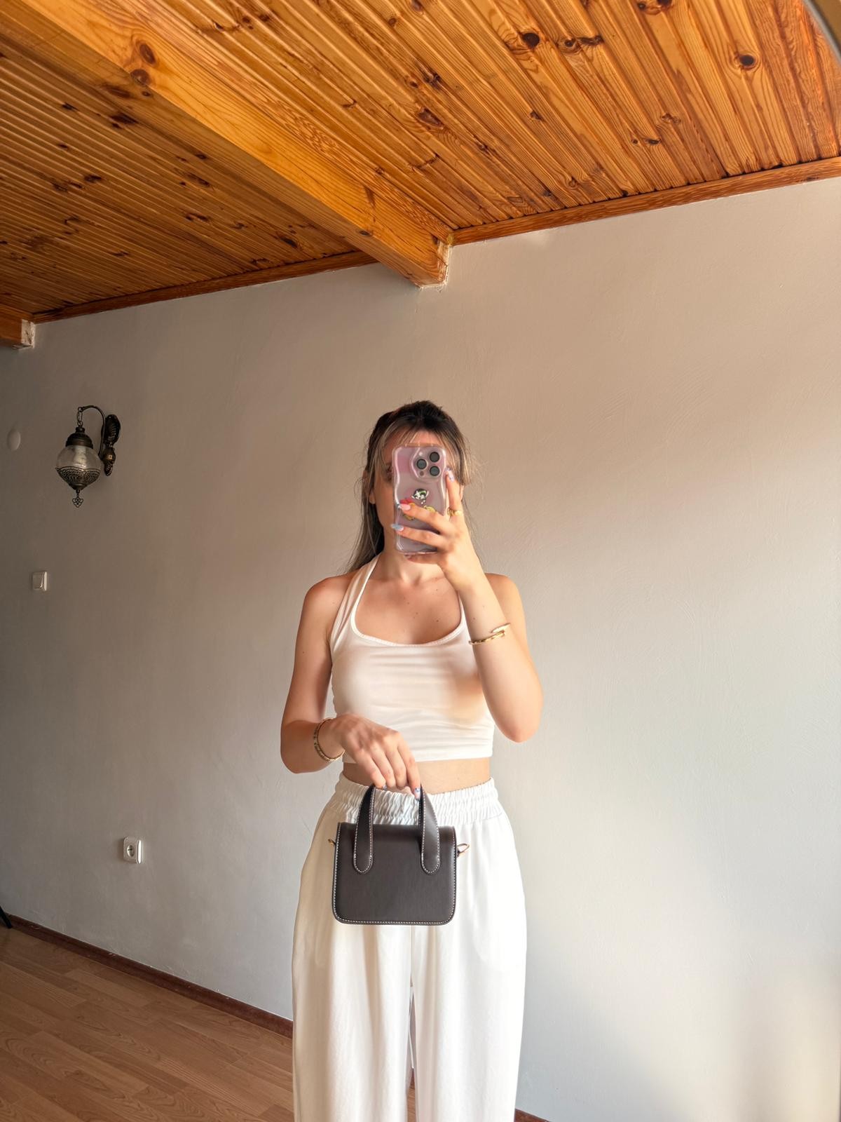 Nina Model Acı Kahve Kadın El ve Omuz Çantası