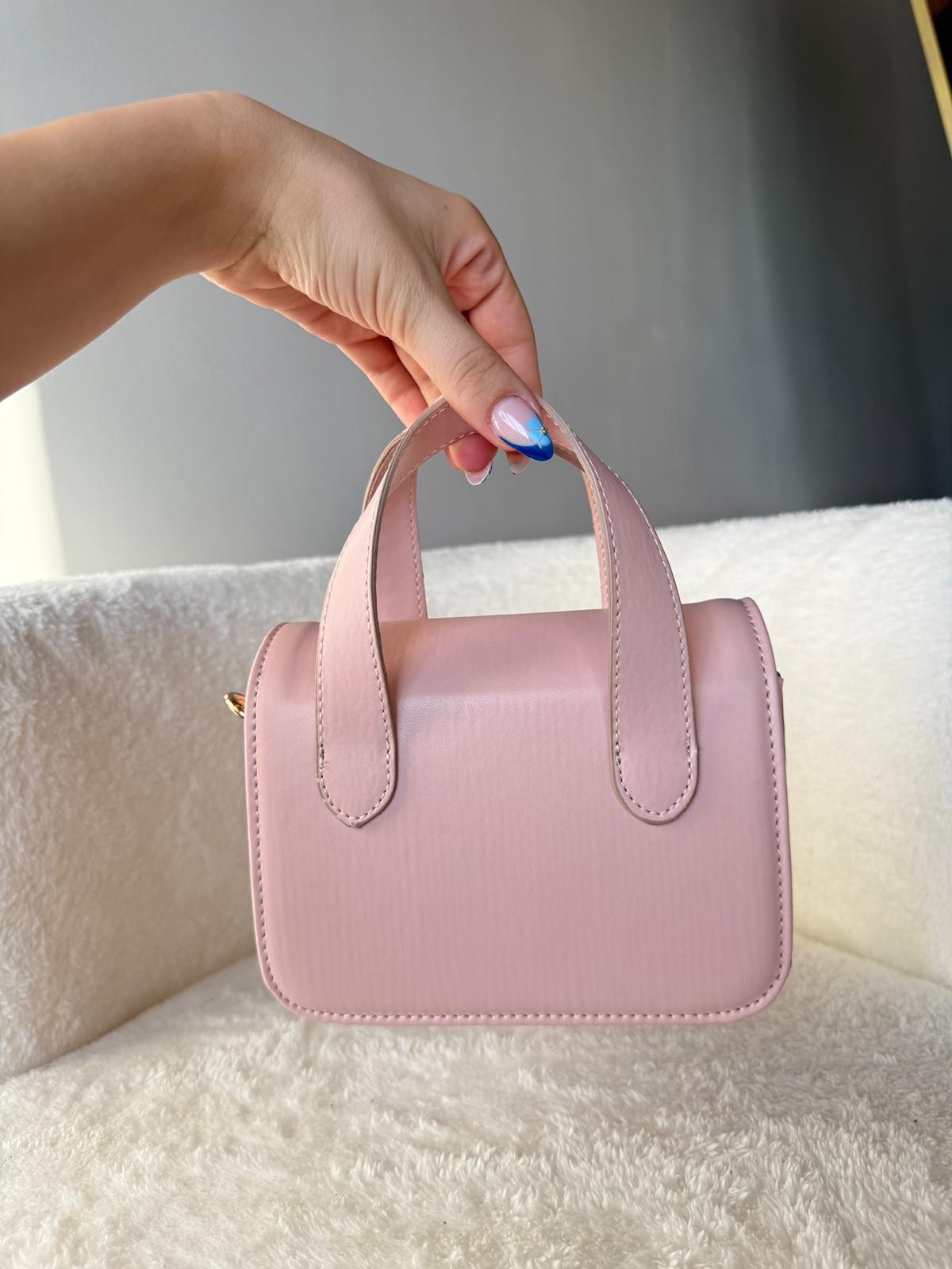 Nina Model Pembe Kadın El ve Omuz Çantası